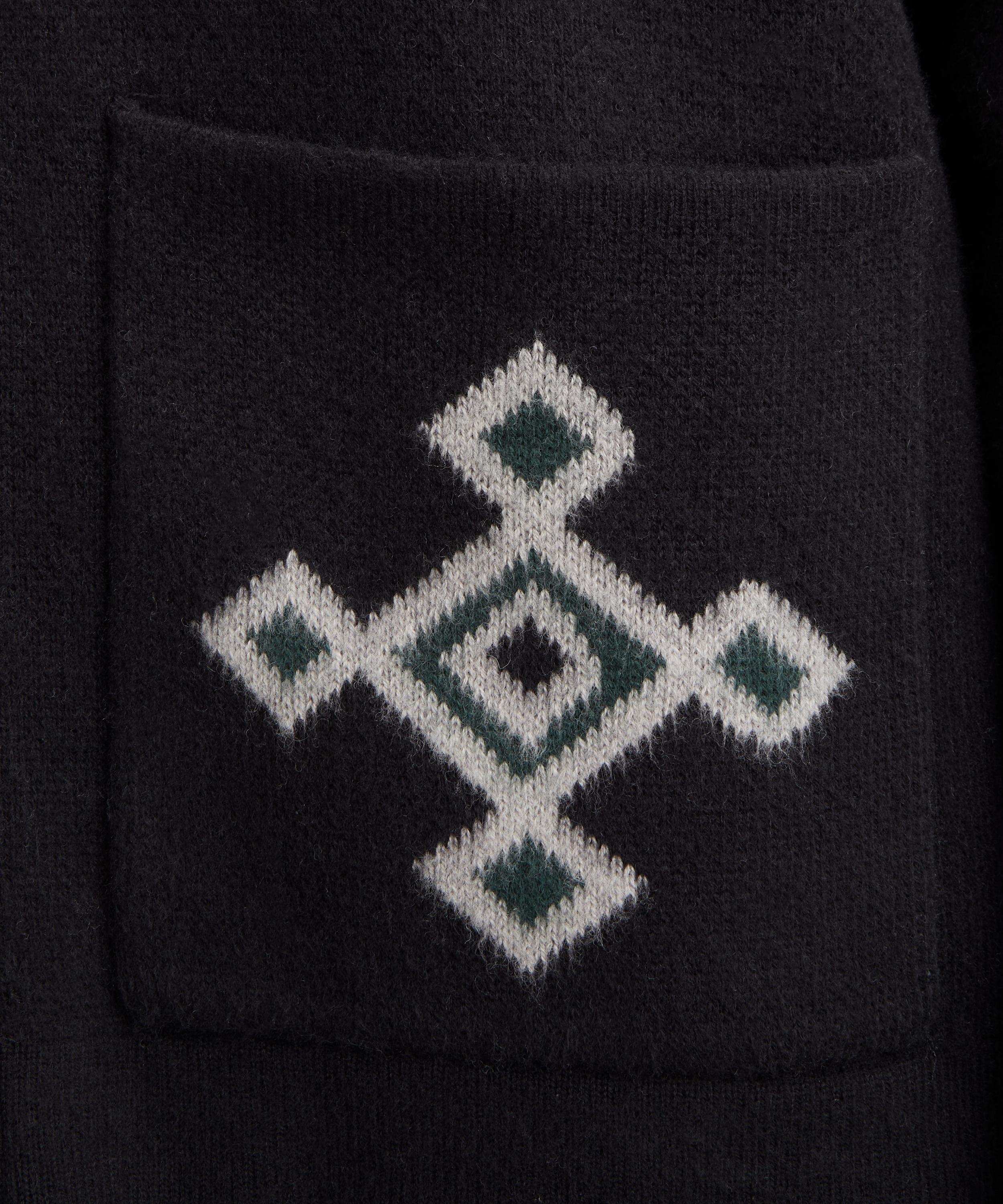 Pendleton - Black Jacquard Zip-Up Cardigan image number 4