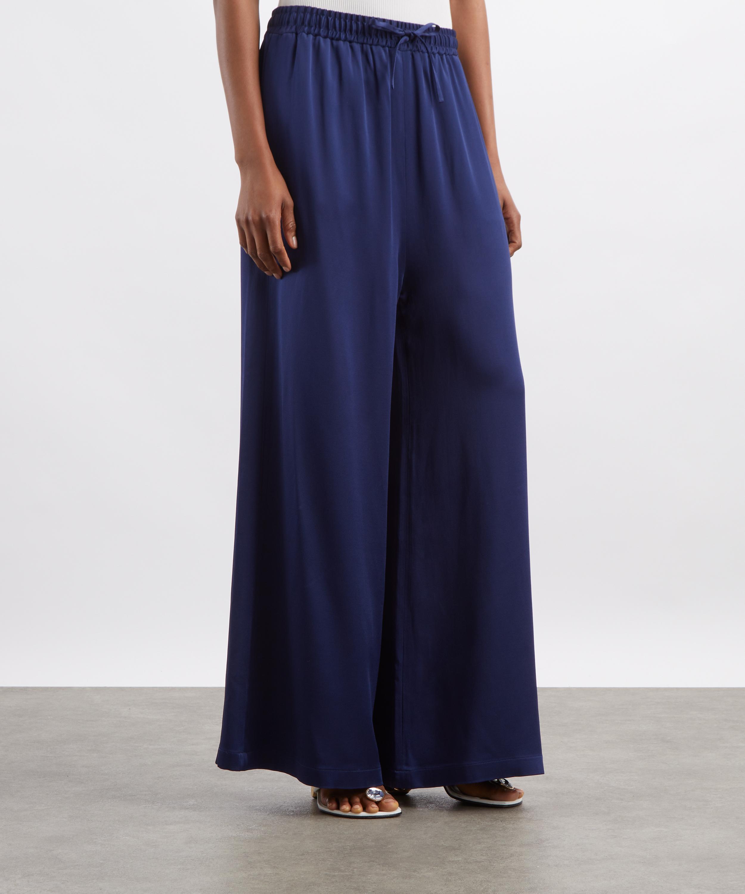Stella McCartney - Navy Satin Trousers image number 2
