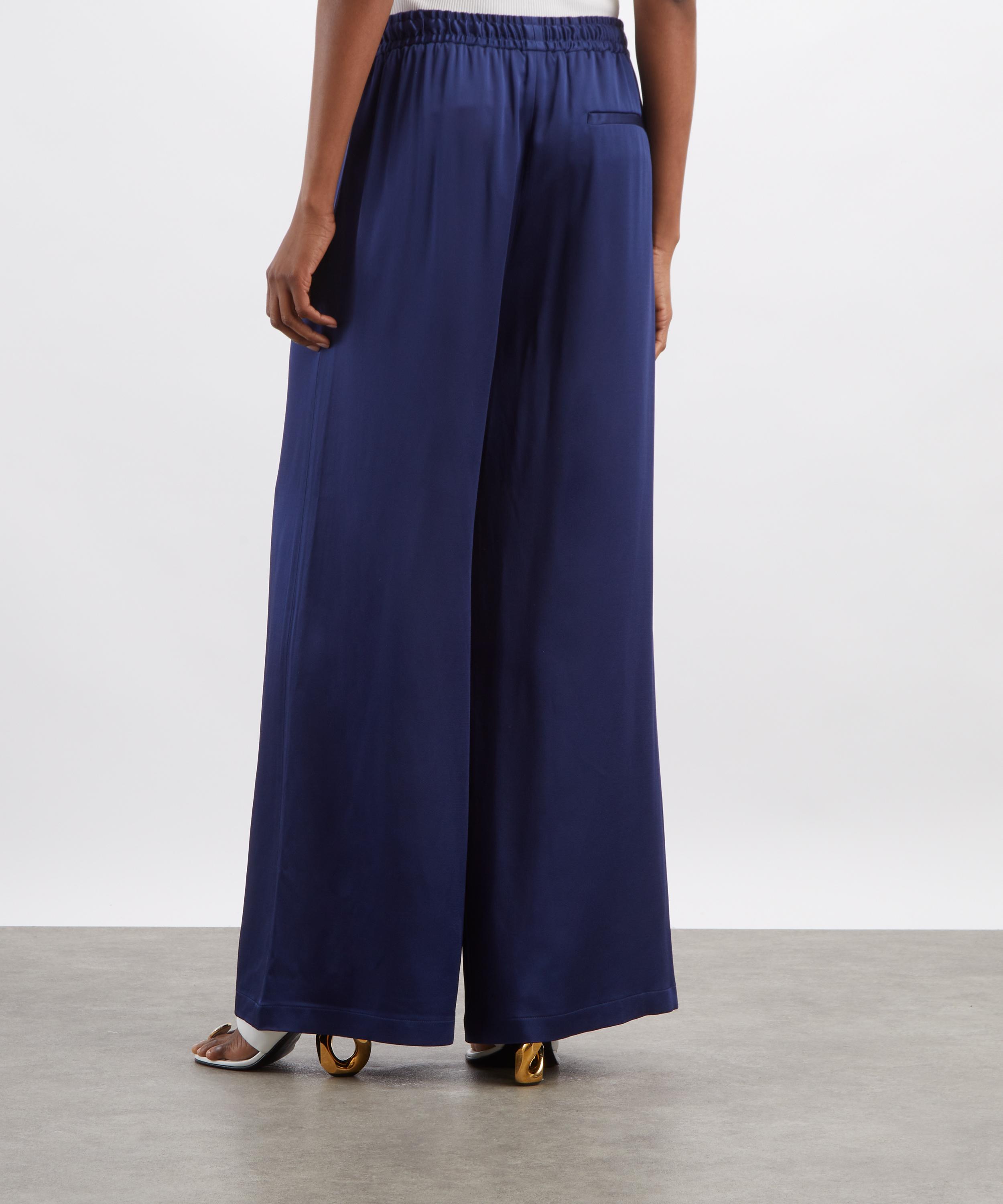 Stella McCartney - Navy Satin Trousers image number 3