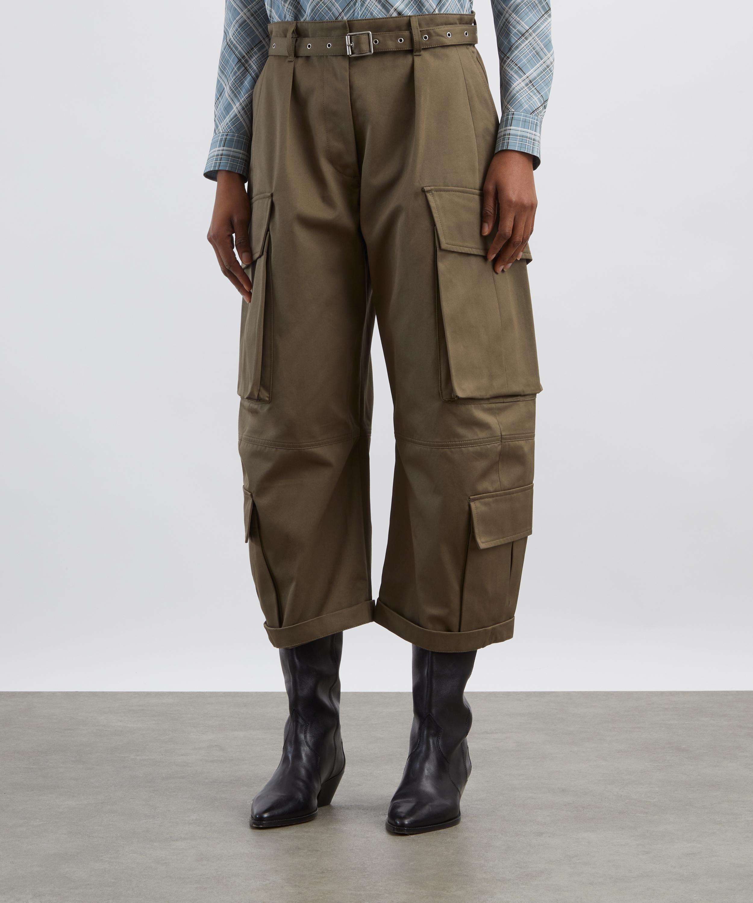 Acne Studios - Khaki Twill Cargo Trousers image number 2