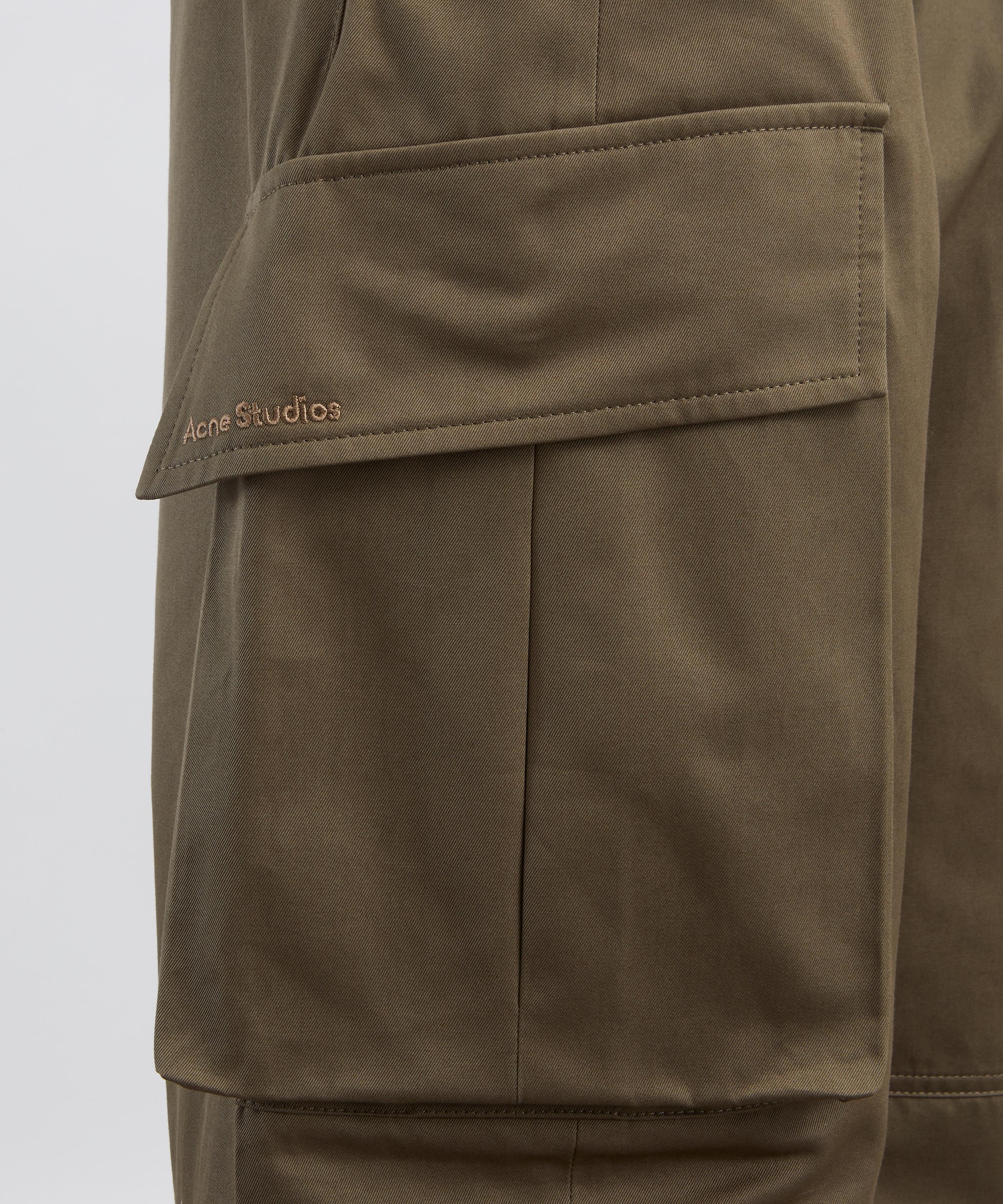 Acne Studios - Khaki Twill Cargo Trousers image number 4