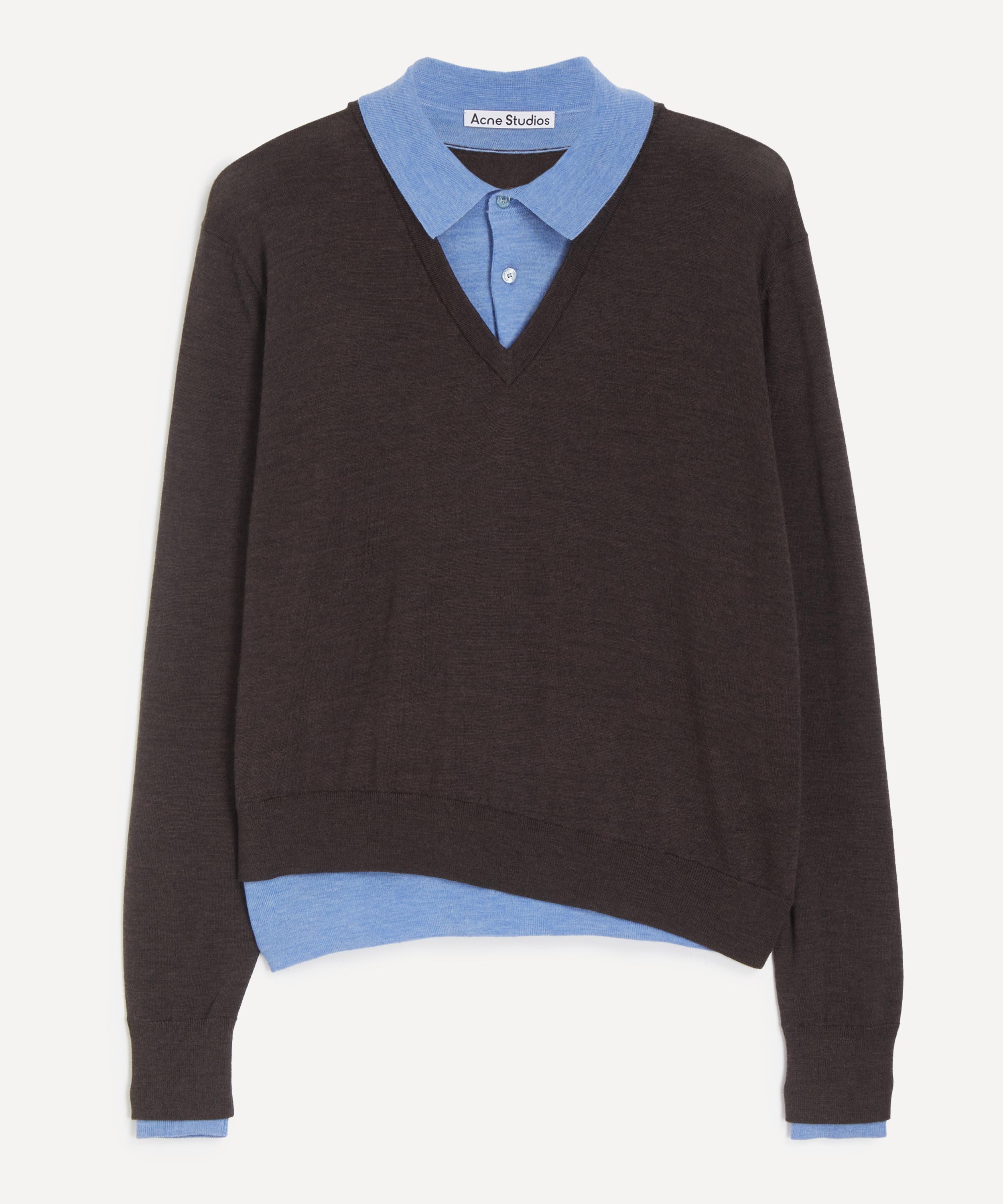 Acne Studios - Layered Wool Knit Polo Jumper
