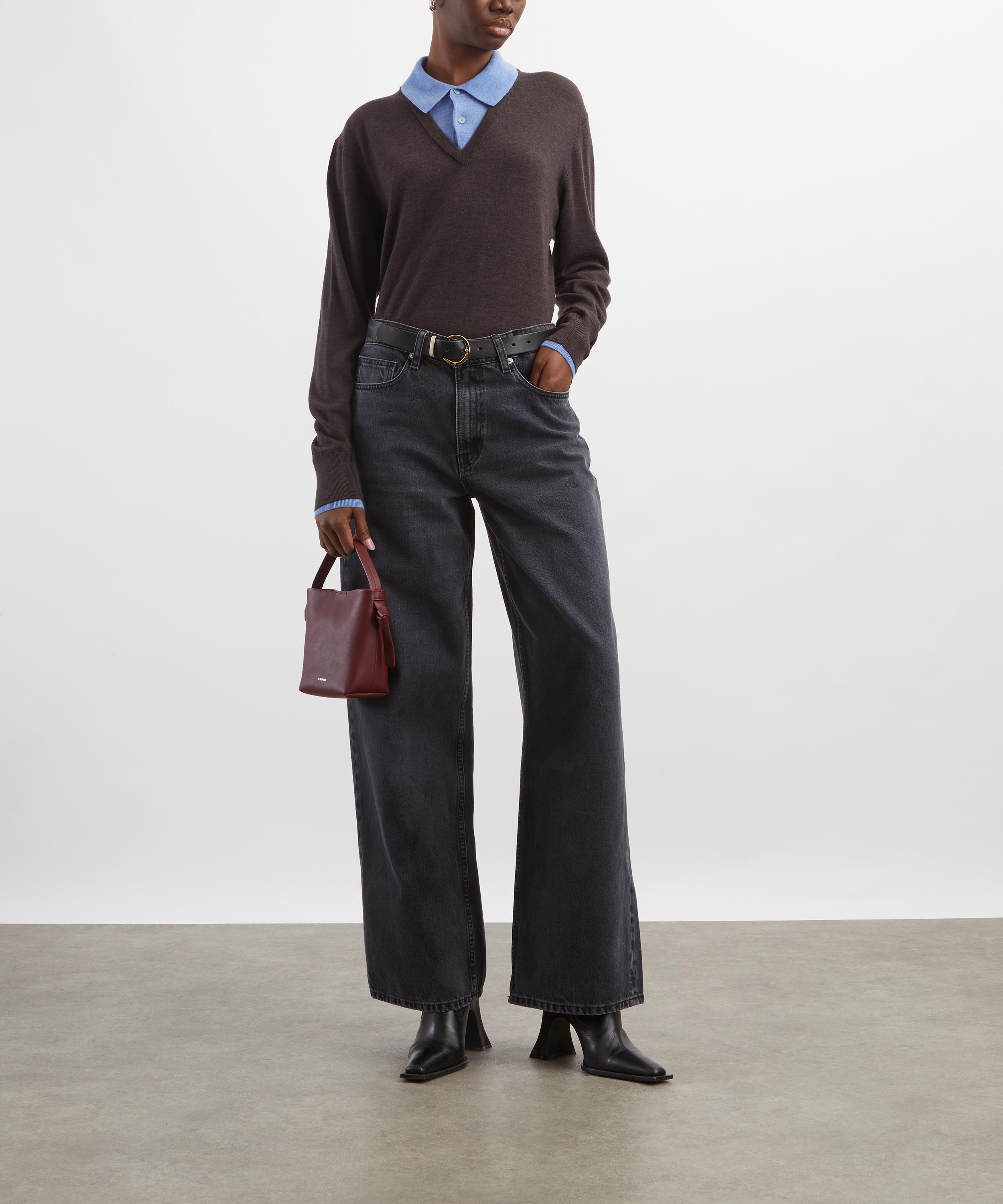 Acne Studios - Layered Wool Knit Polo Jumper image number 1