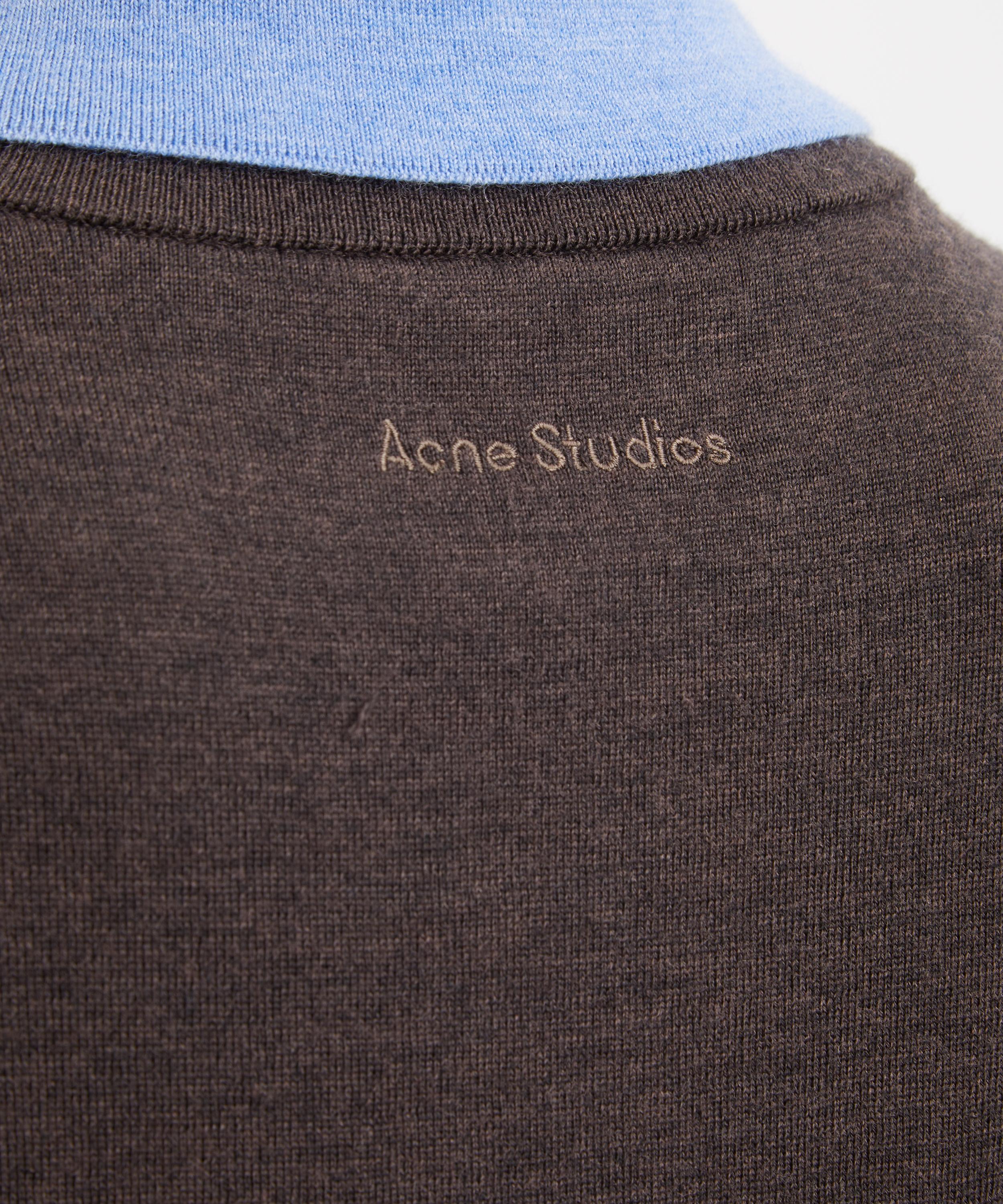 Acne Studios - Layered Wool Knit Polo Jumper image number 4