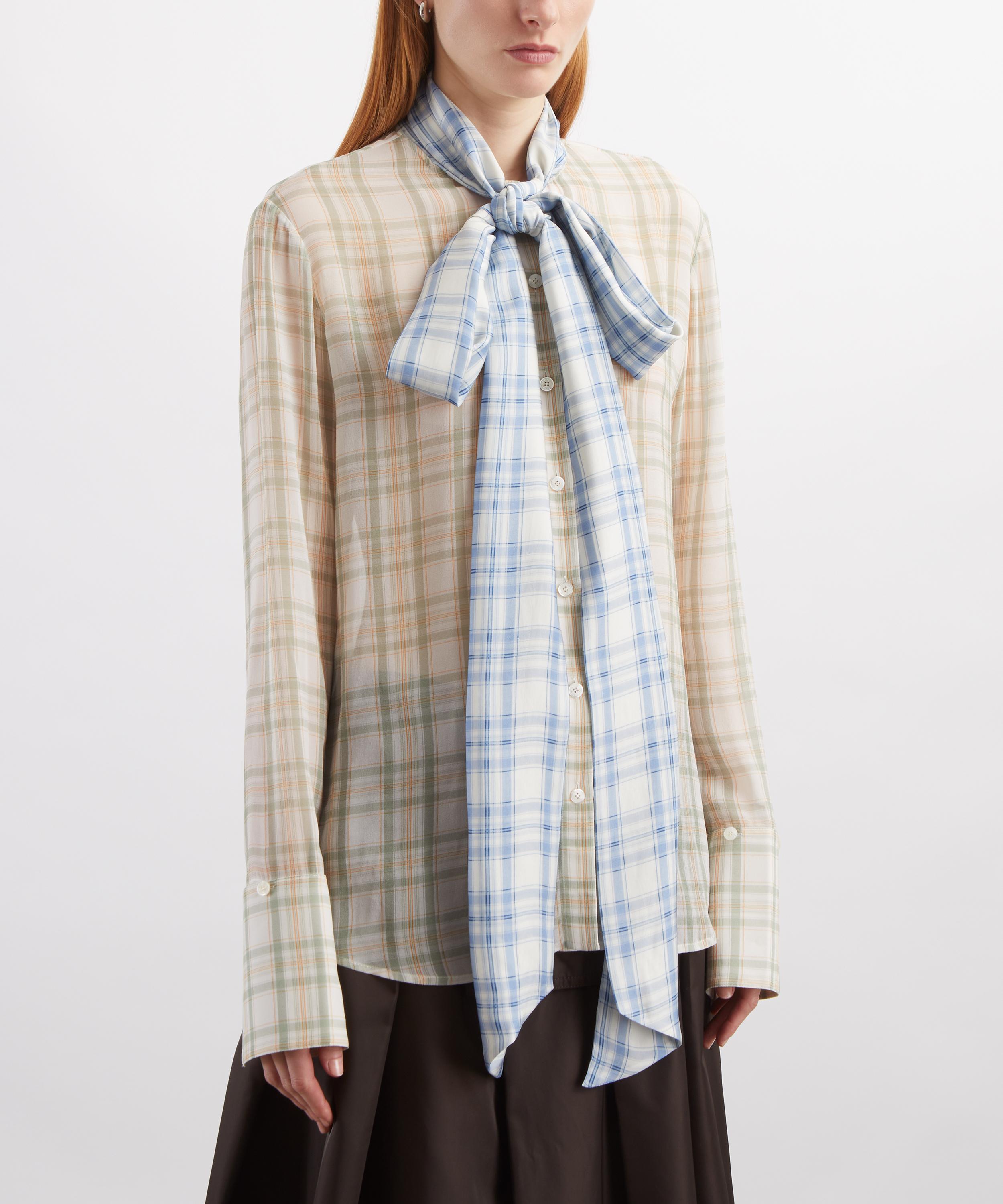 Acne Studios - Silk Blouse With Scarf image number 2