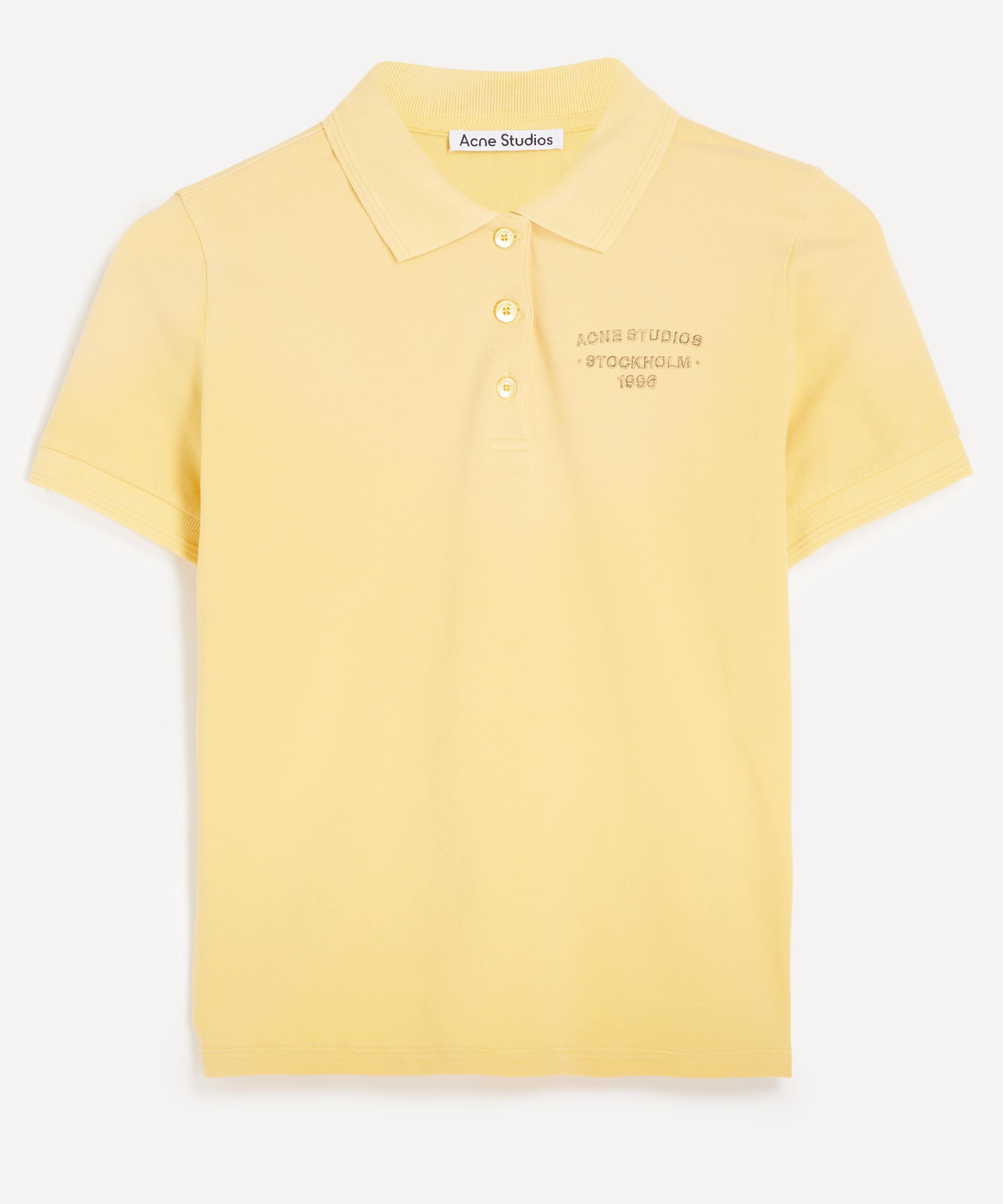 Acne Studios - Warm Yellow Sprayed Polo T-Shirt