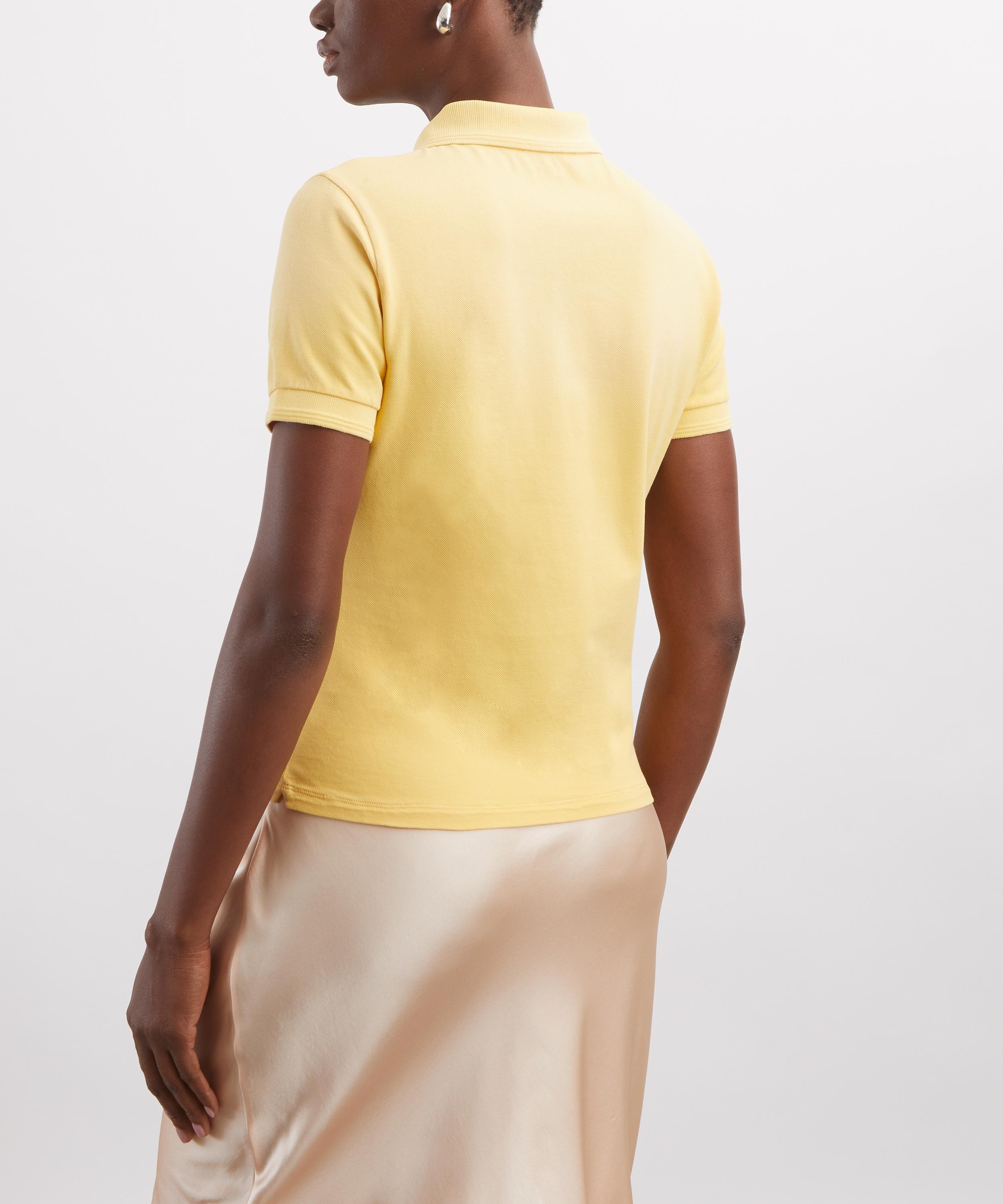 Acne Studios - Warm Yellow Sprayed Polo T-Shirt image number 3
