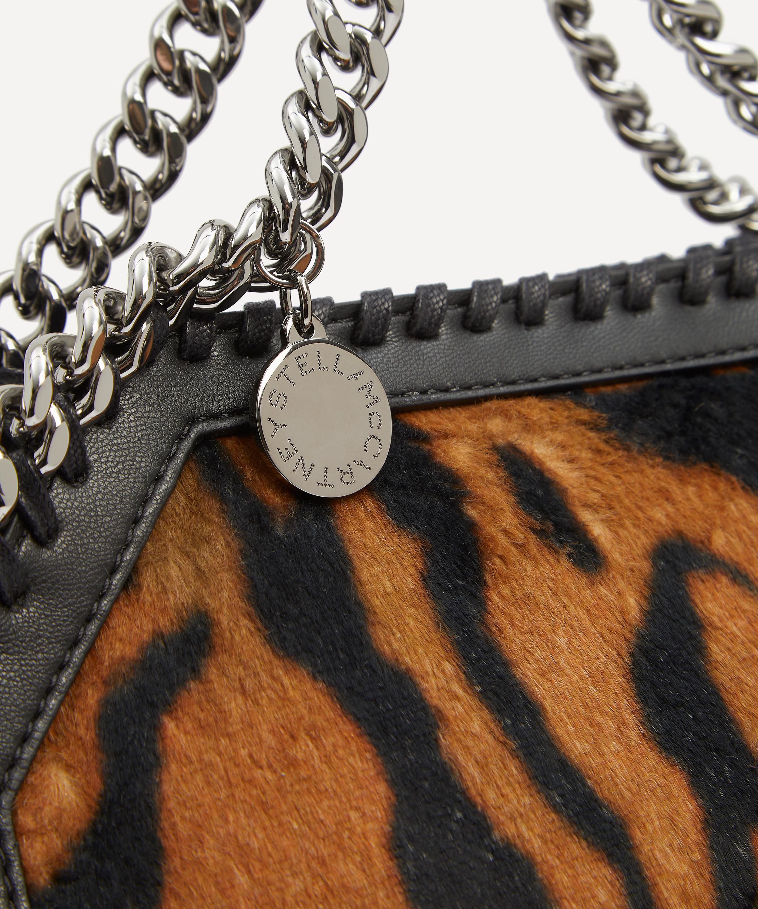 Stella McCartney - Falabella Mini Ocelot Brushed Velvet Shoulder Bag image number 4