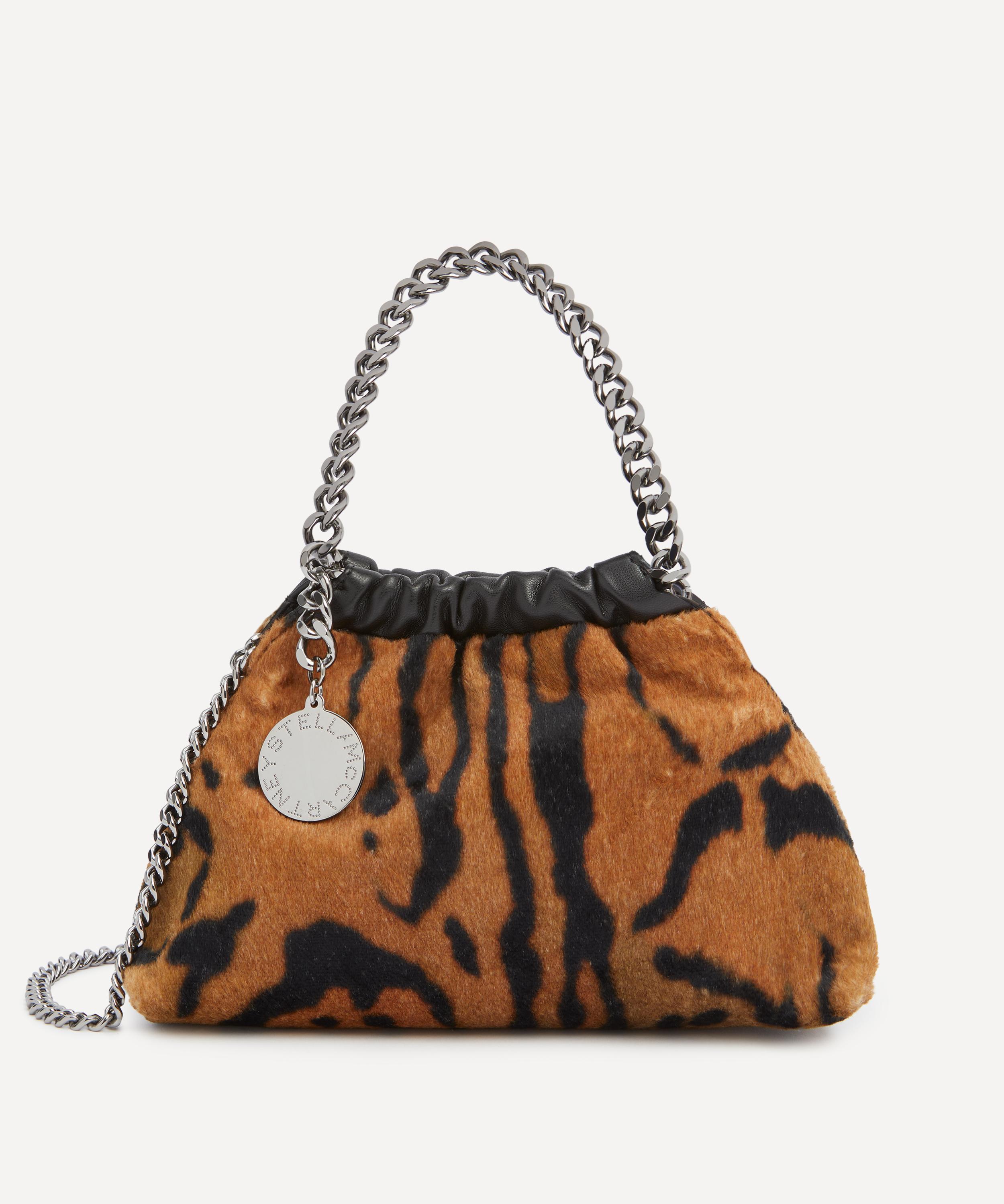 Stella McCartney - Falabella Mini Drawstring Ocelot Brushed Velvet Shoulder Bag