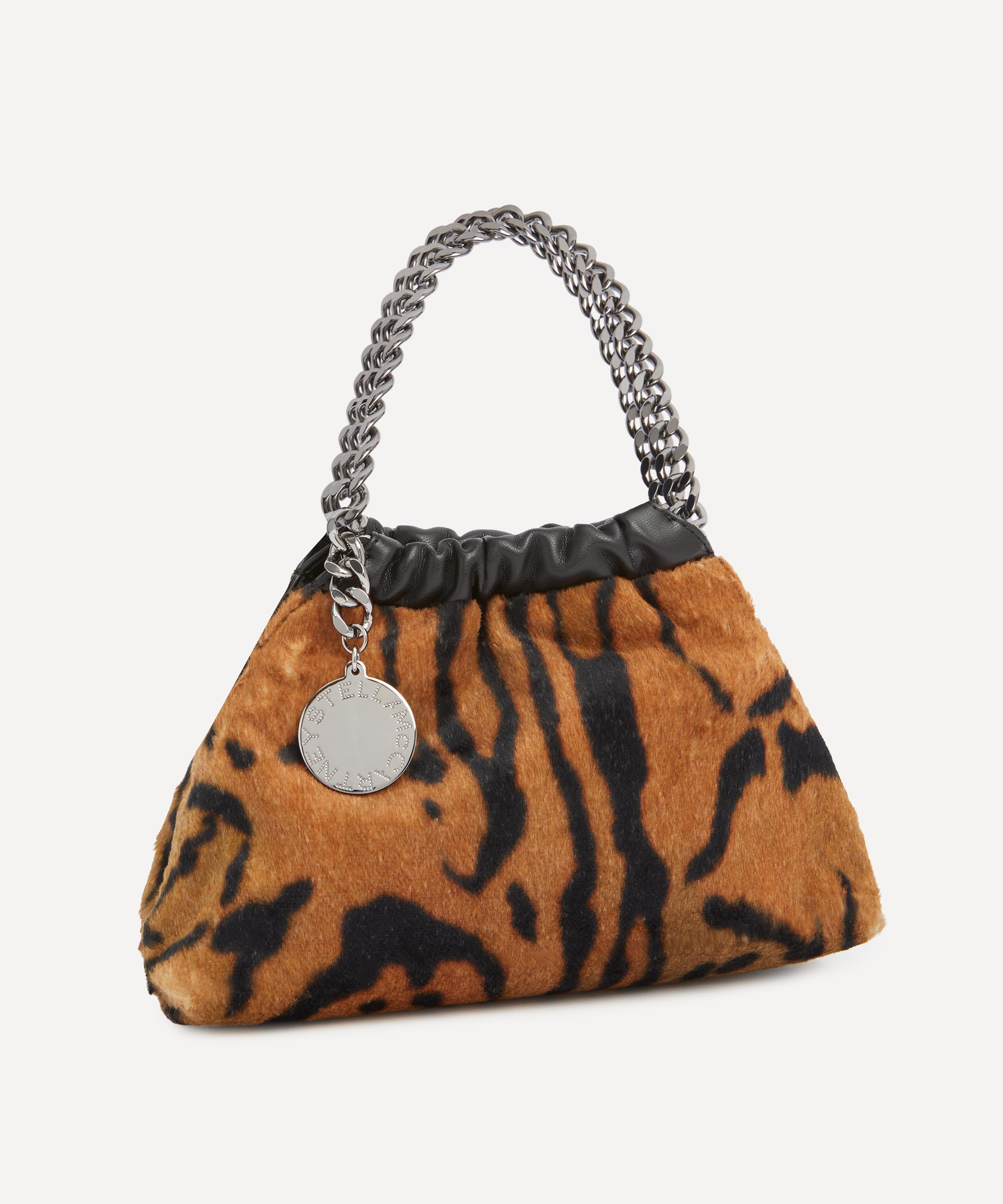 Stella McCartney - Falabella Mini Drawstring Ocelot Brushed Velvet Shoulder Bag image number 2