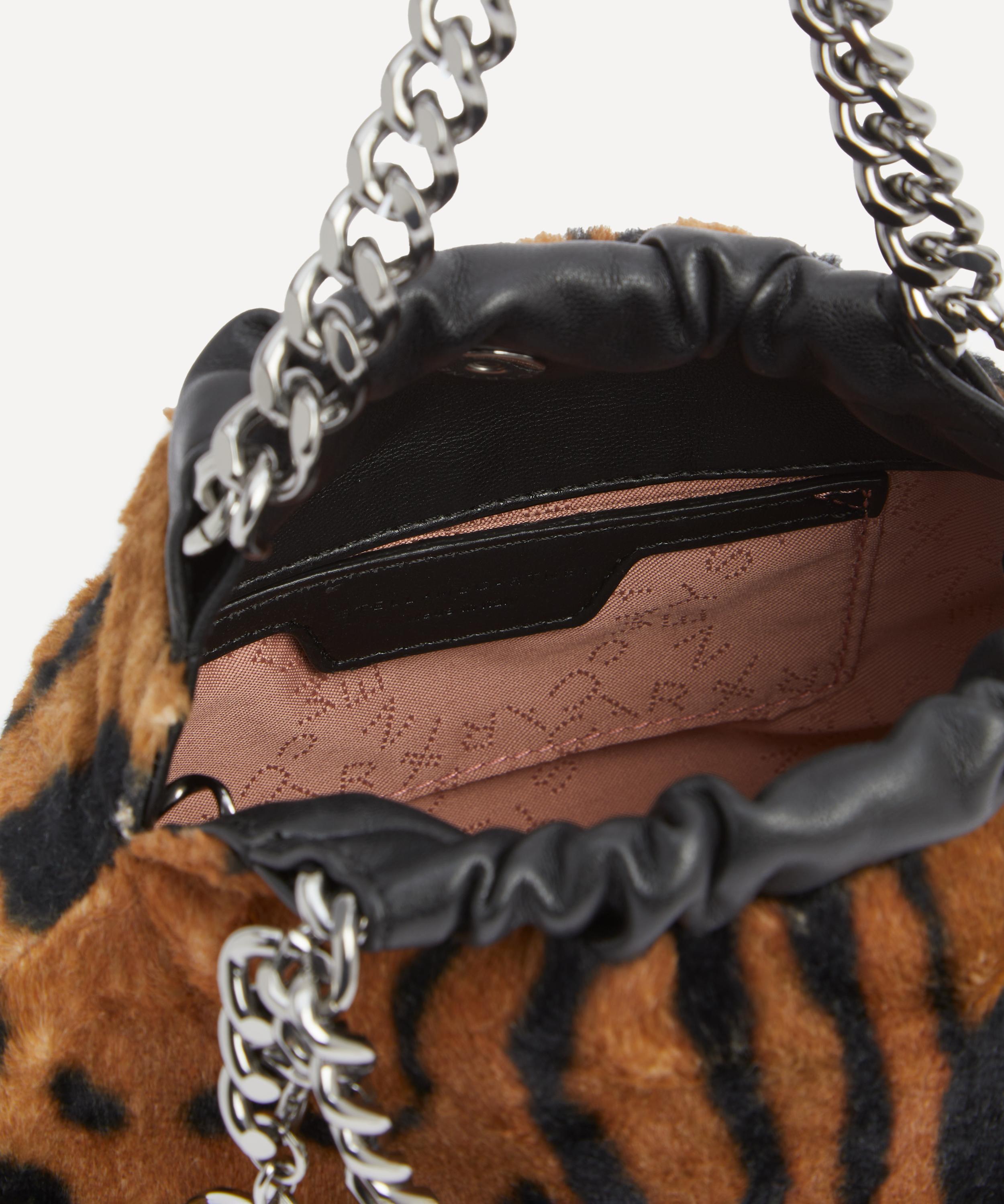 Stella McCartney - Falabella Mini Drawstring Ocelot Brushed Velvet Shoulder Bag image number 5