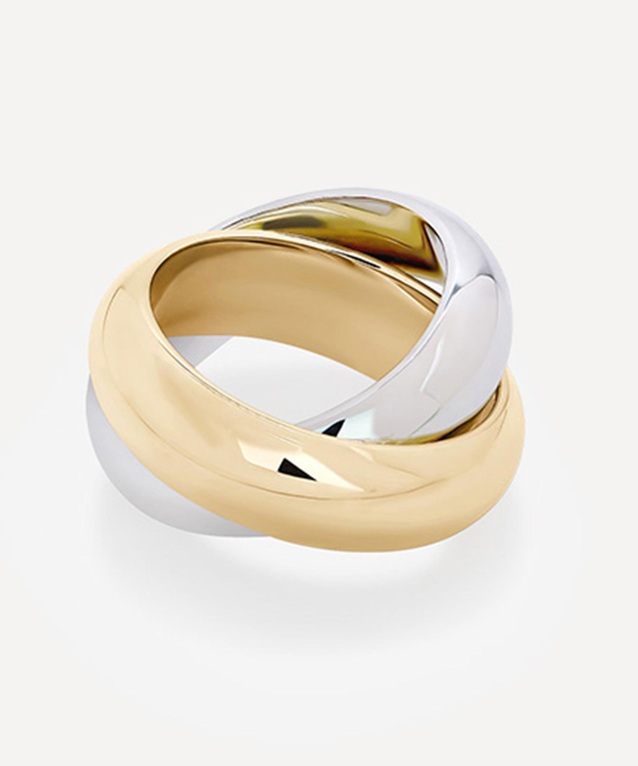 SHASHI - 14ct Gold-Plated Vermeil Silver Ross Ring