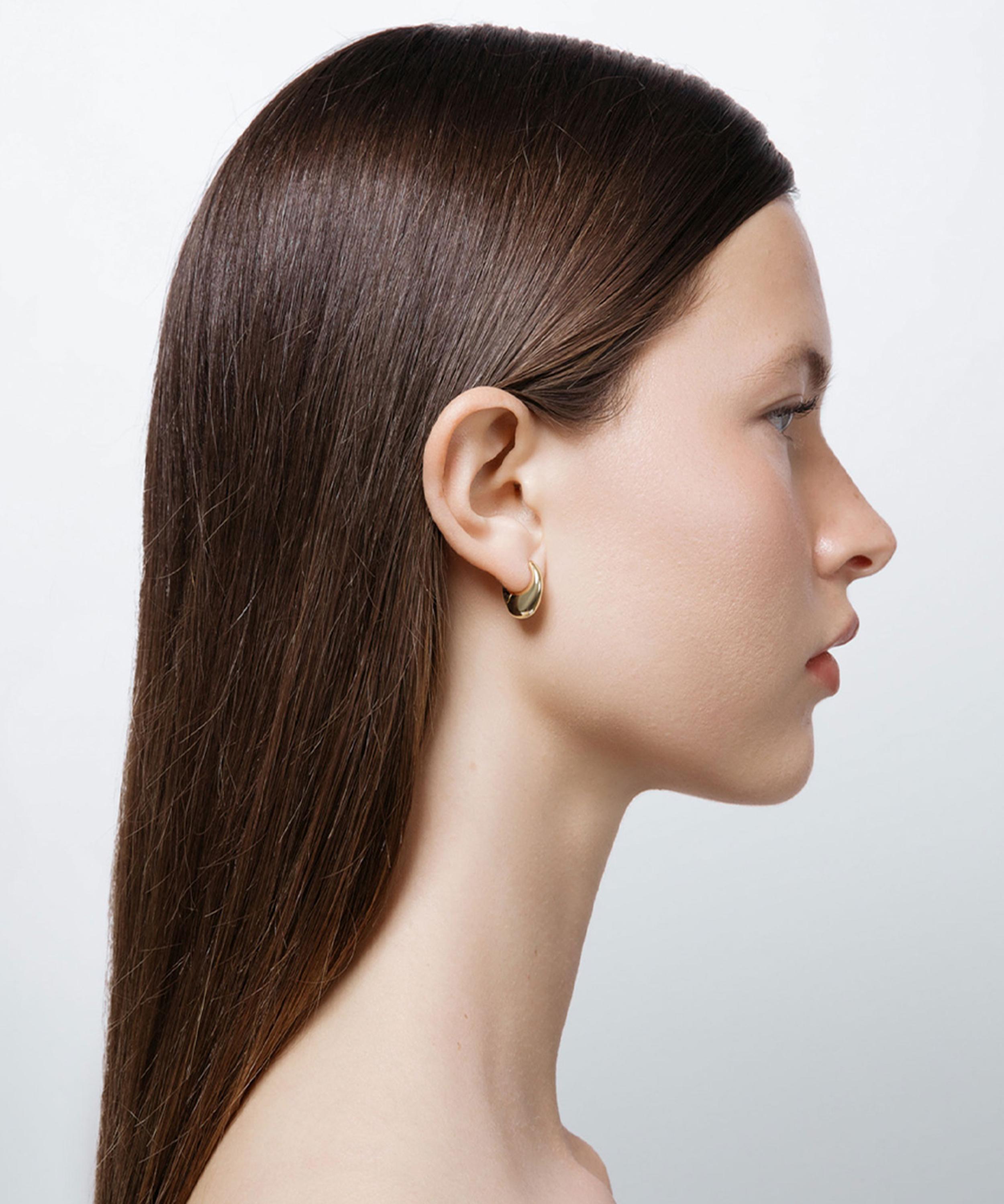 SHASHI - 14ct Gold-Plated Vermeil Silver Carter Hoop Earrings image number 1