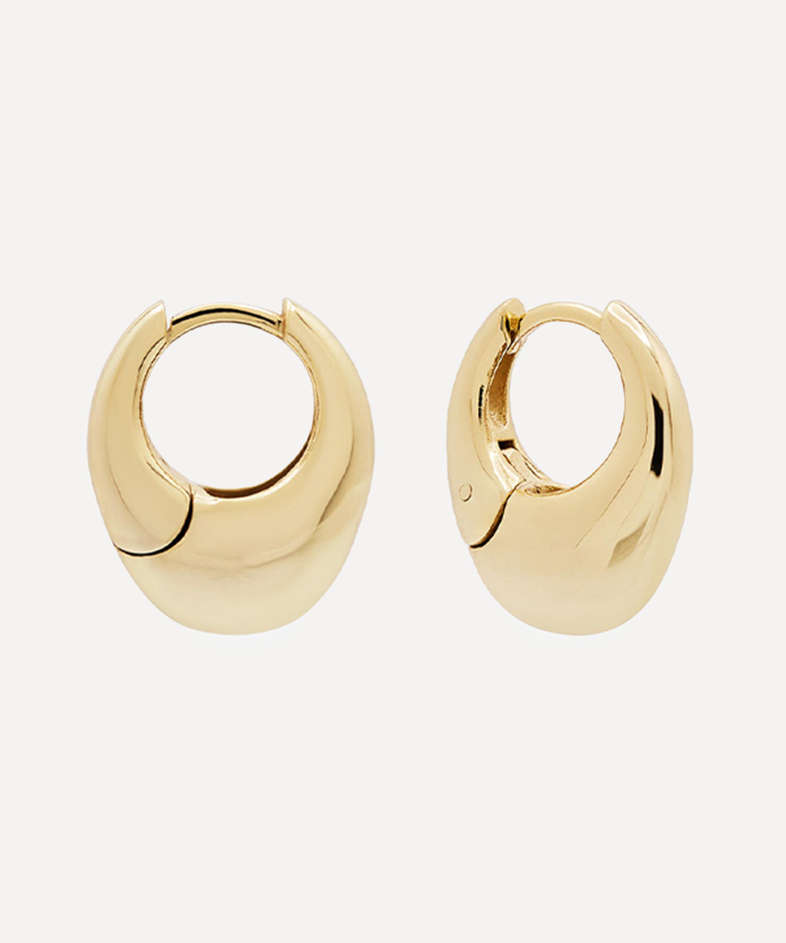 SHASHI - 14ct Gold-Plated Vermeil Silver Carter Hoop Earrings image number 2