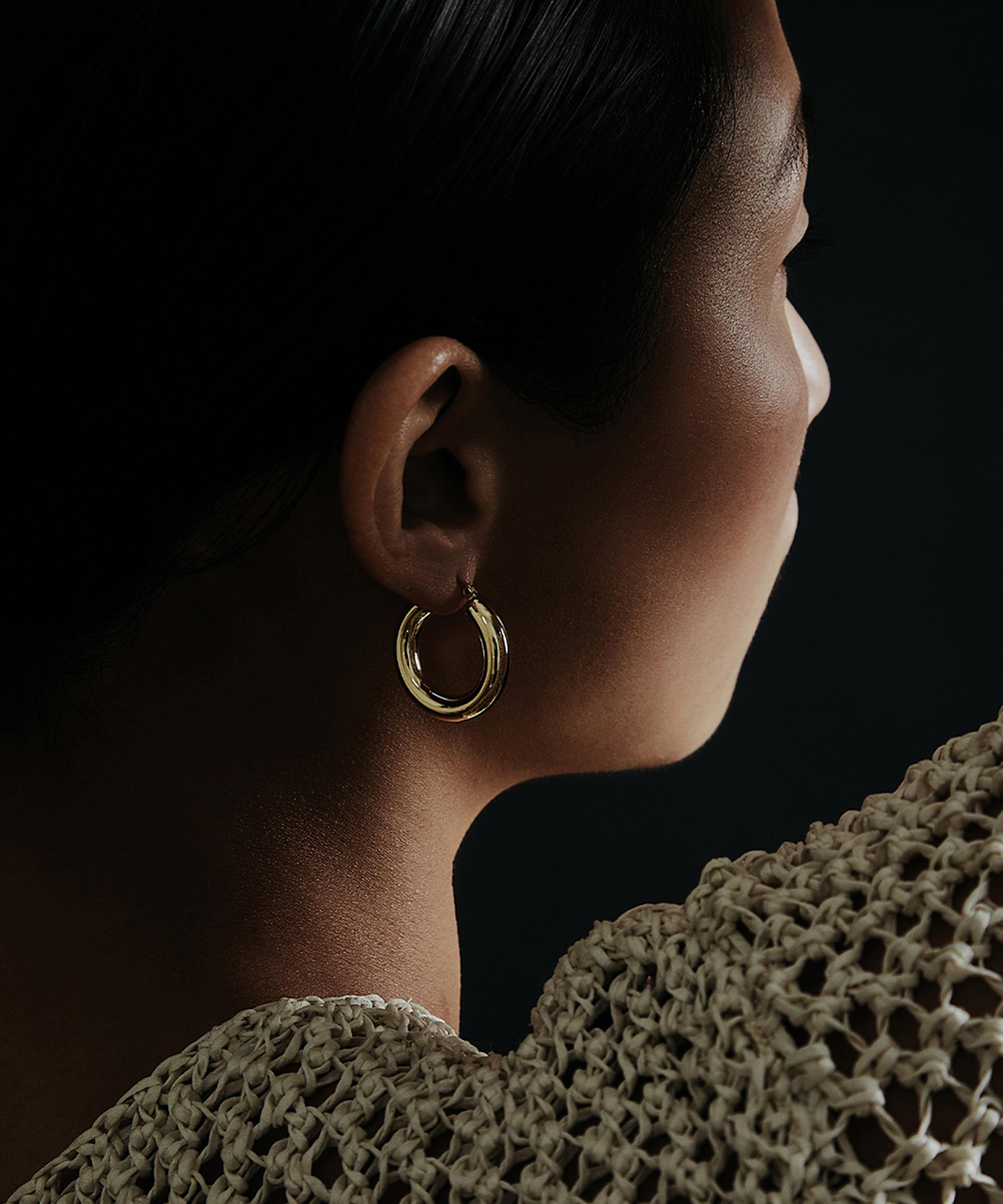 SHASHI - 18ct Gold-Plated Dominique Hoop Earrings image number 1