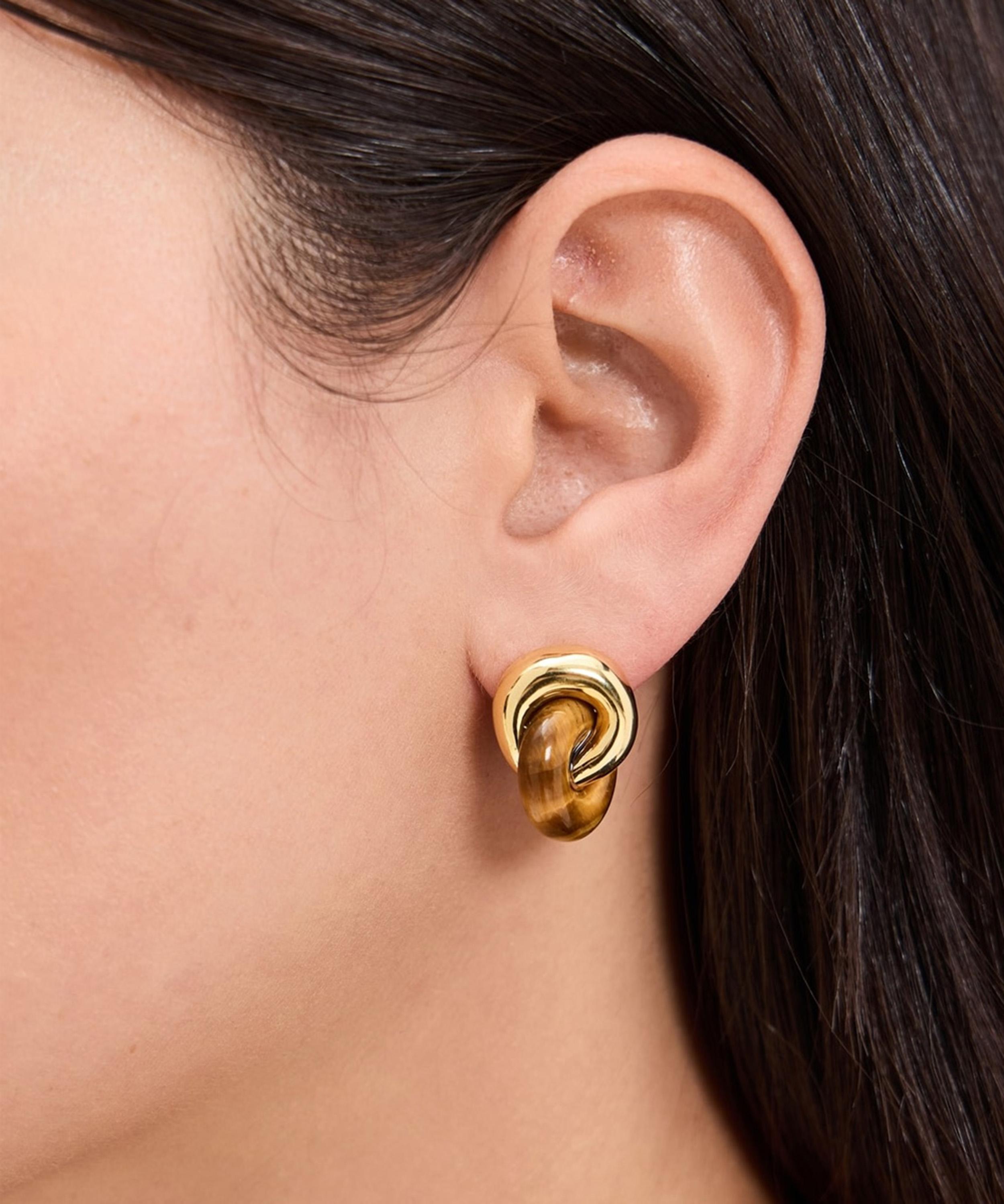 SHASHI - 18ct Gold-Plated Supernova Drop Earrings image number 1