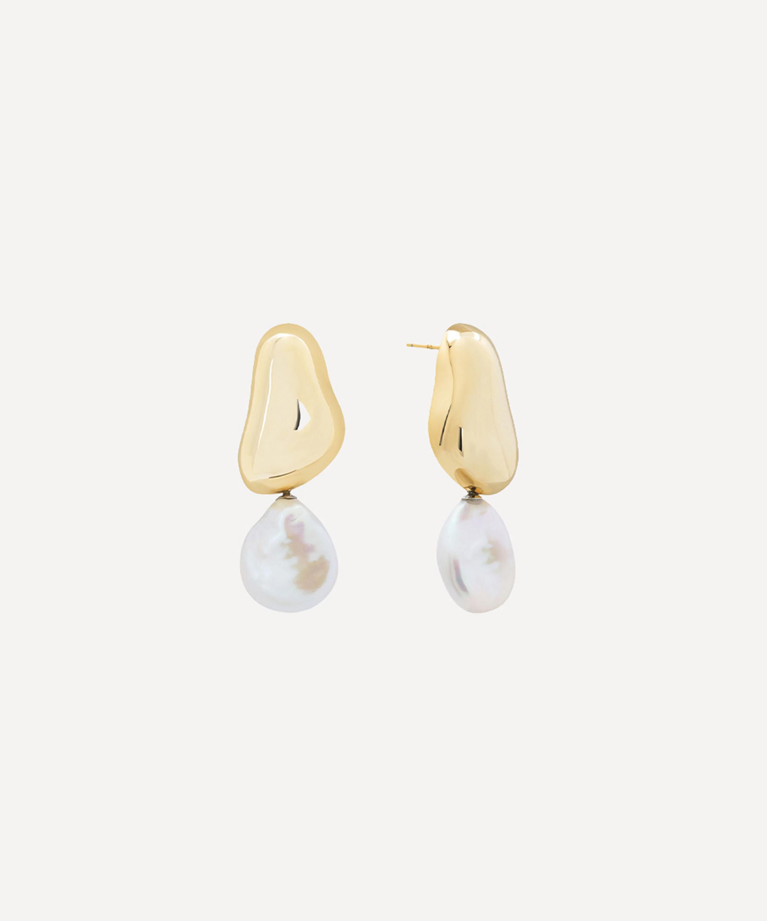 SHASHI - 14ct Gold-Plated Carter Pearl Drop Earrings