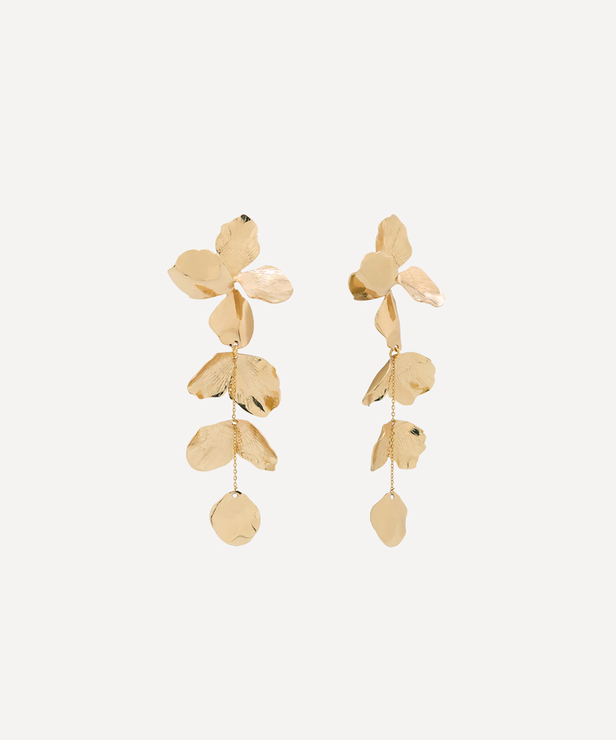 SHASHI - 14ct Gold-Plated Hyacinthe Drop Earrings