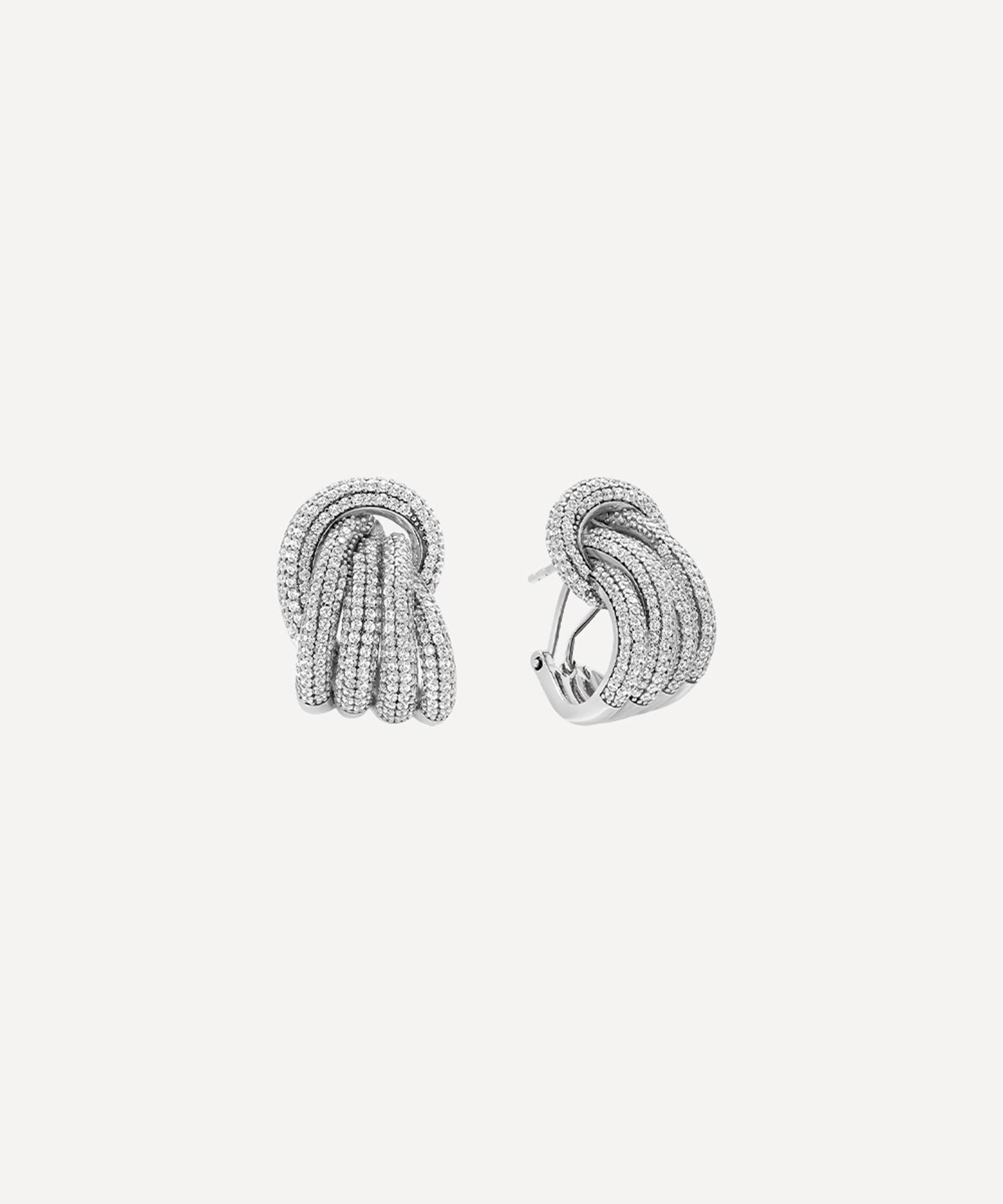 SHASHI - Silver Geneve Stud Earrings