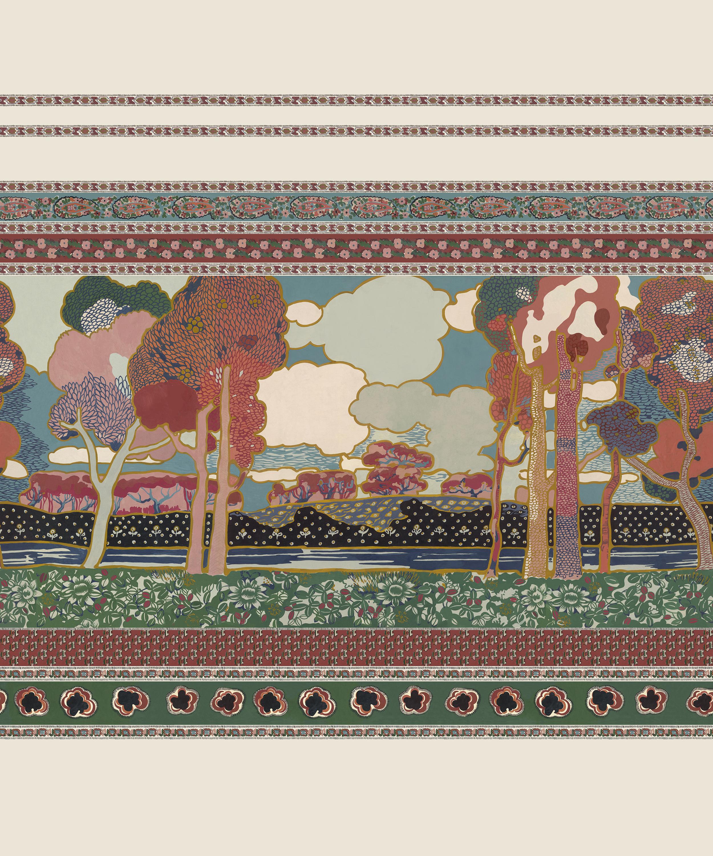 Liberty Interiors - Prospect Mural in Lacquer Moss image number 4