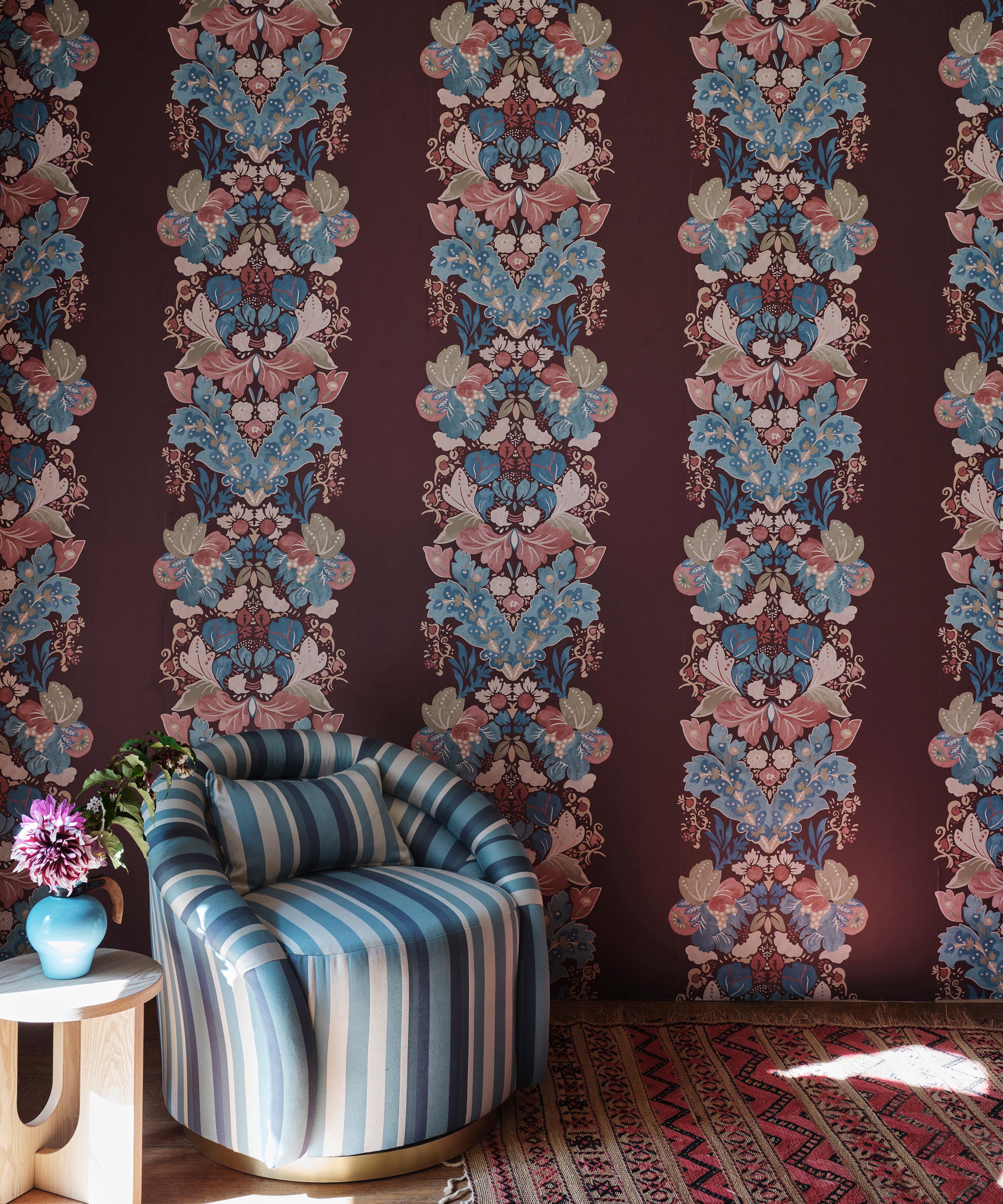 Liberty Interiors - Glastonbury Stripe in Brinjal image number 5