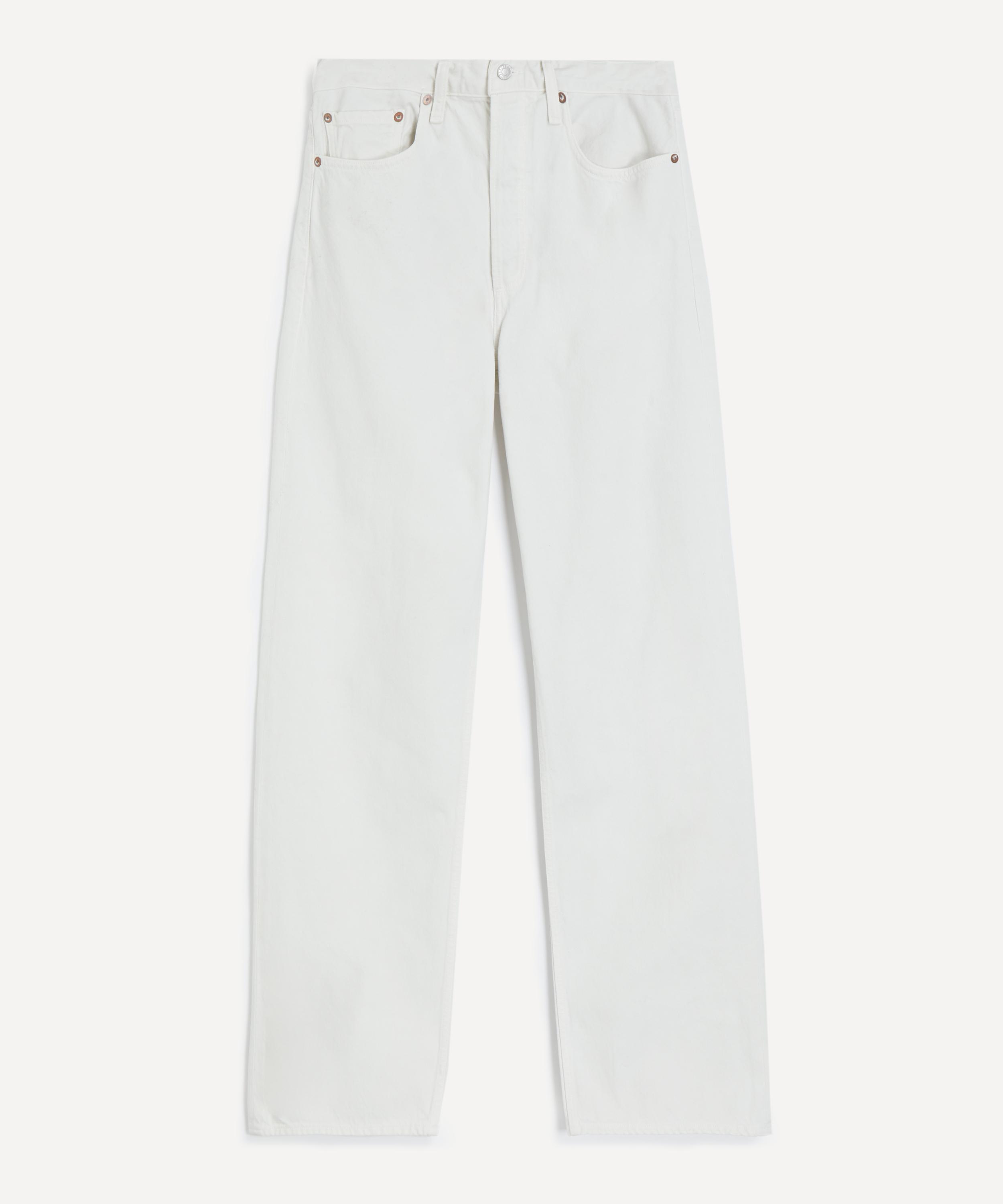 AGOLDE - Arc 32&rdquo; Wide-Leg Jeans in Chalk White