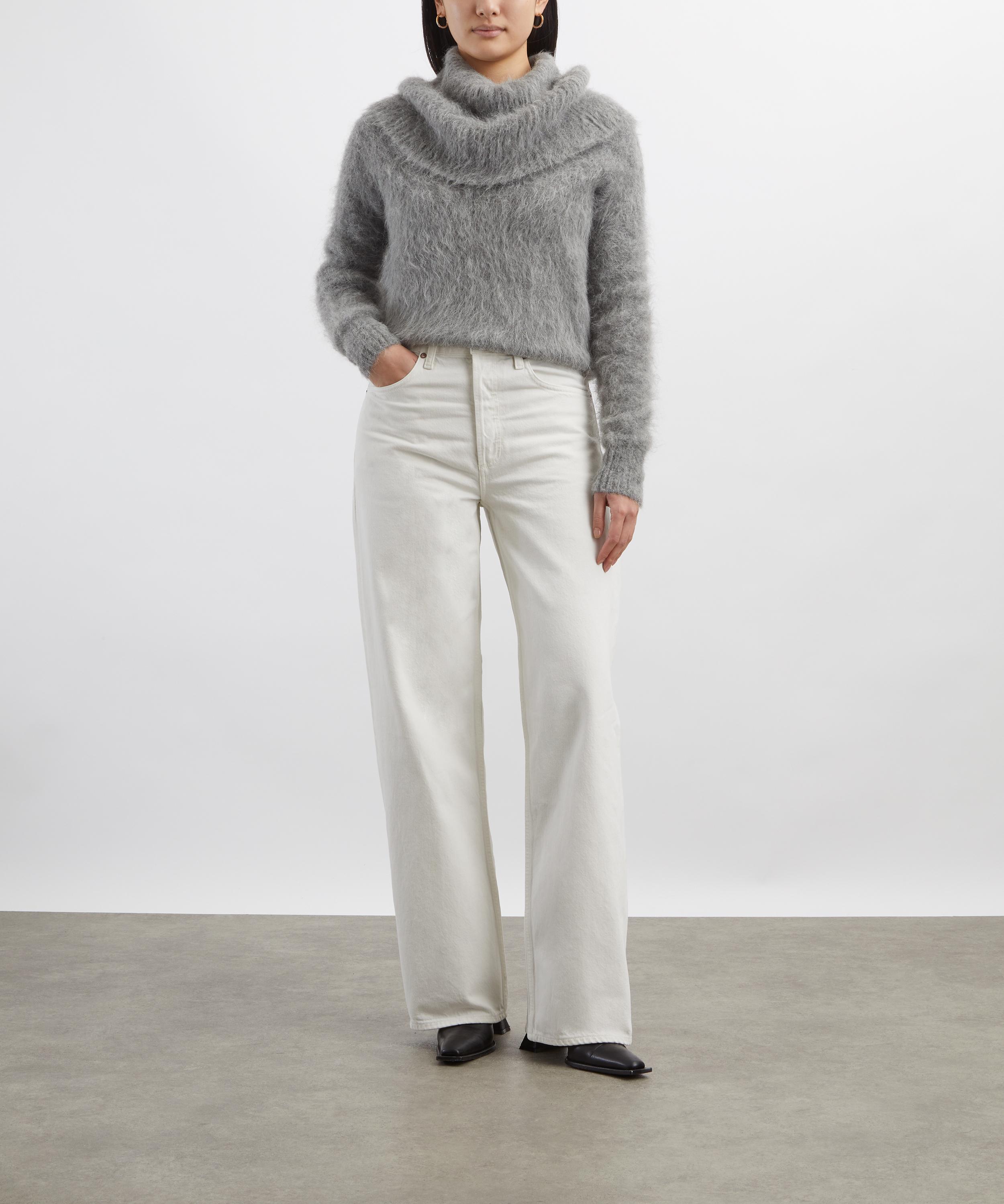 AGOLDE - Arc 32&rdquo; Wide-Leg Jeans in Chalk White image number 1