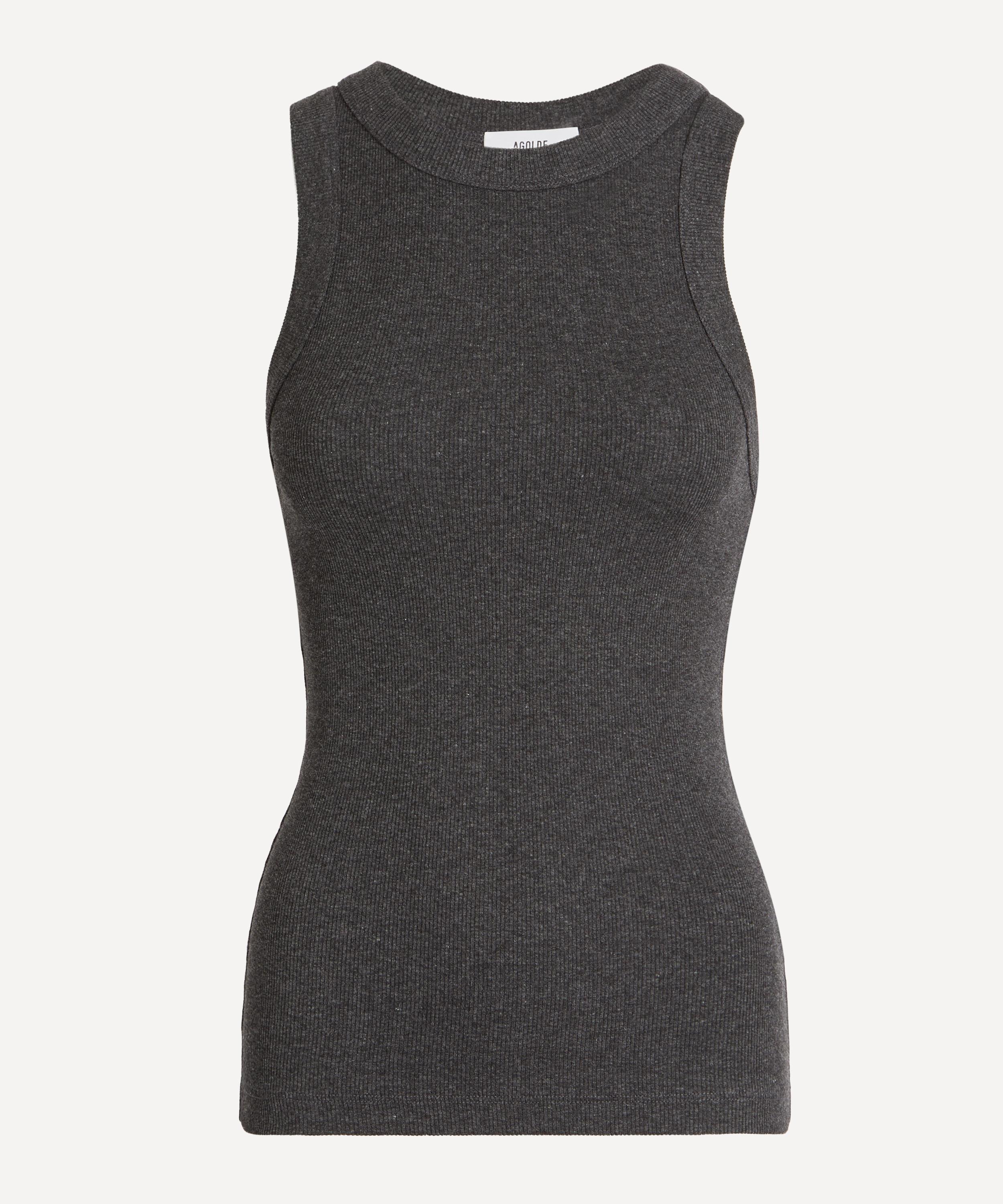 AGOLDE - Leigh Charcoal Heather Tank Top