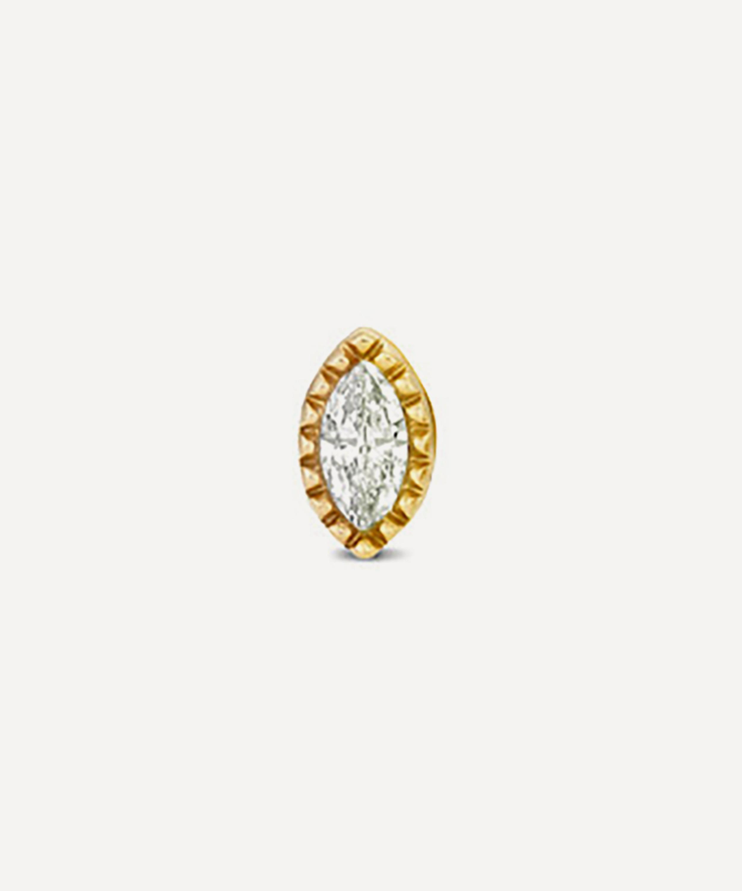Dinny Hall - 9ct Gold Mini Marquise Lab Grown Diamond Single Stud Earring image number 0