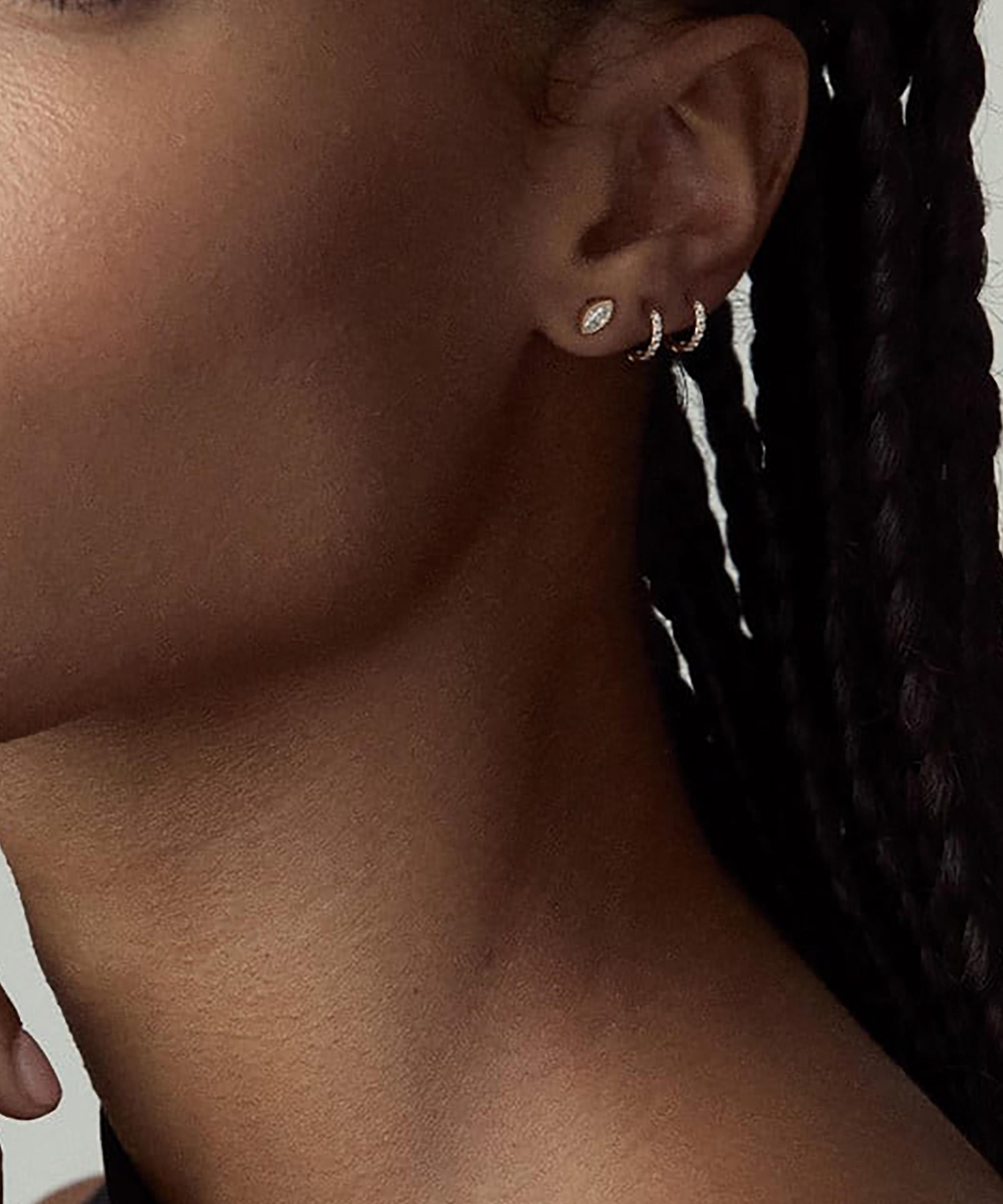 Dinny Hall - 9ct Gold Marquise Lab Grown Diamond Stud Earrings image number 1