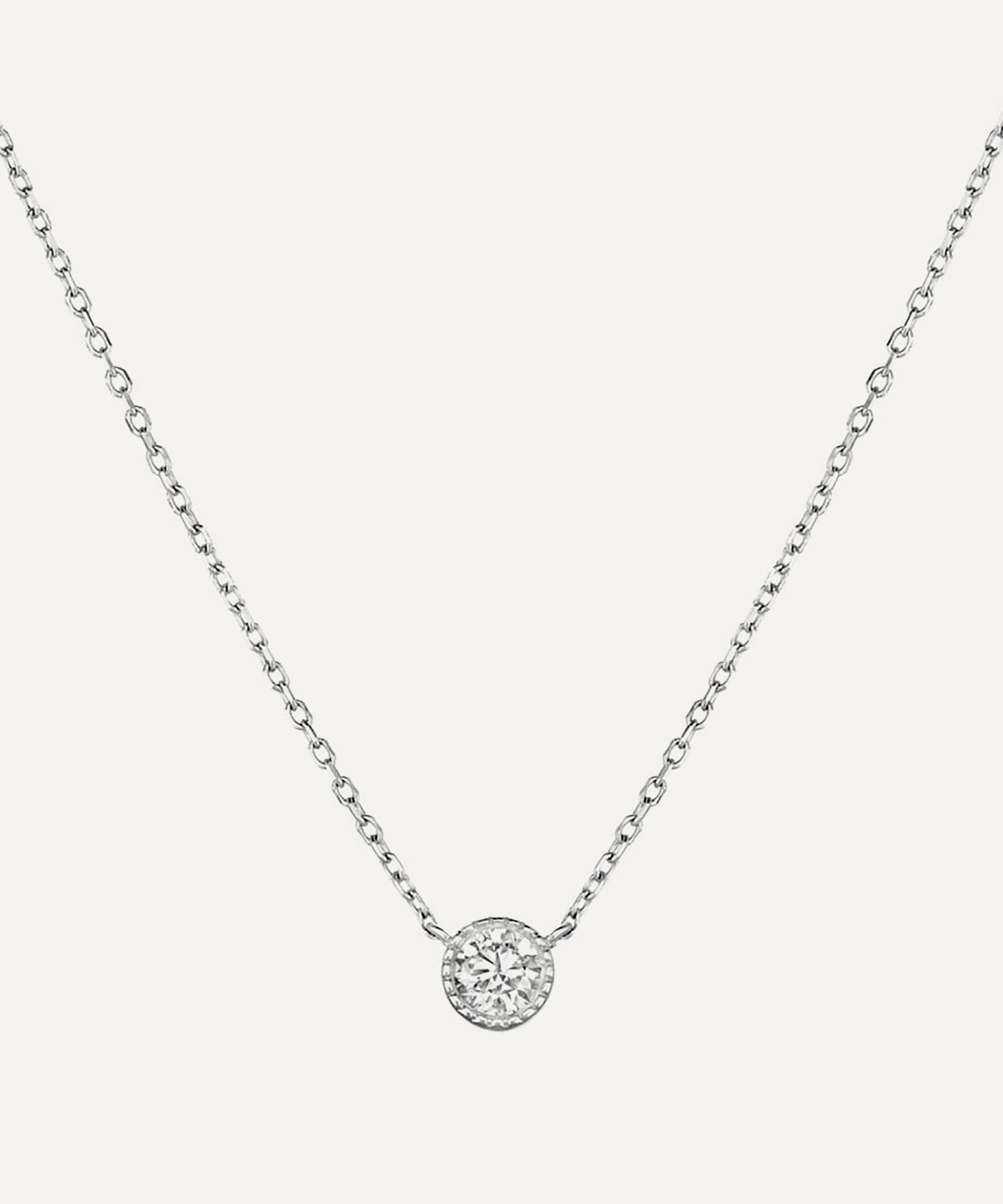 Dinny Hall - 9ct White Gold Lab Grown Solitaire Diamond Necklace