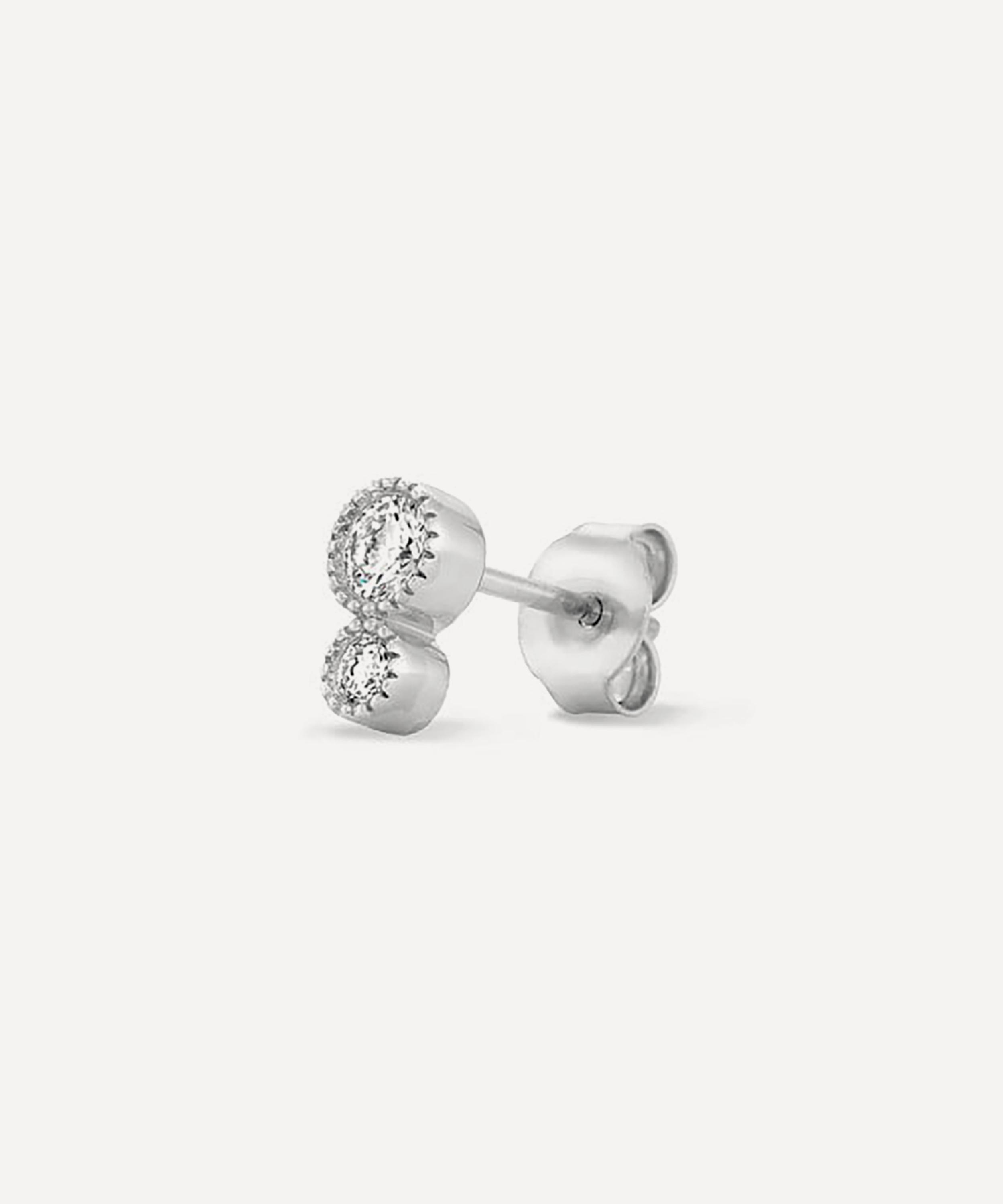 Dinny Hall - 9ct White Gold Lab Grown Diamond Duo Single Stud Earring image number 0