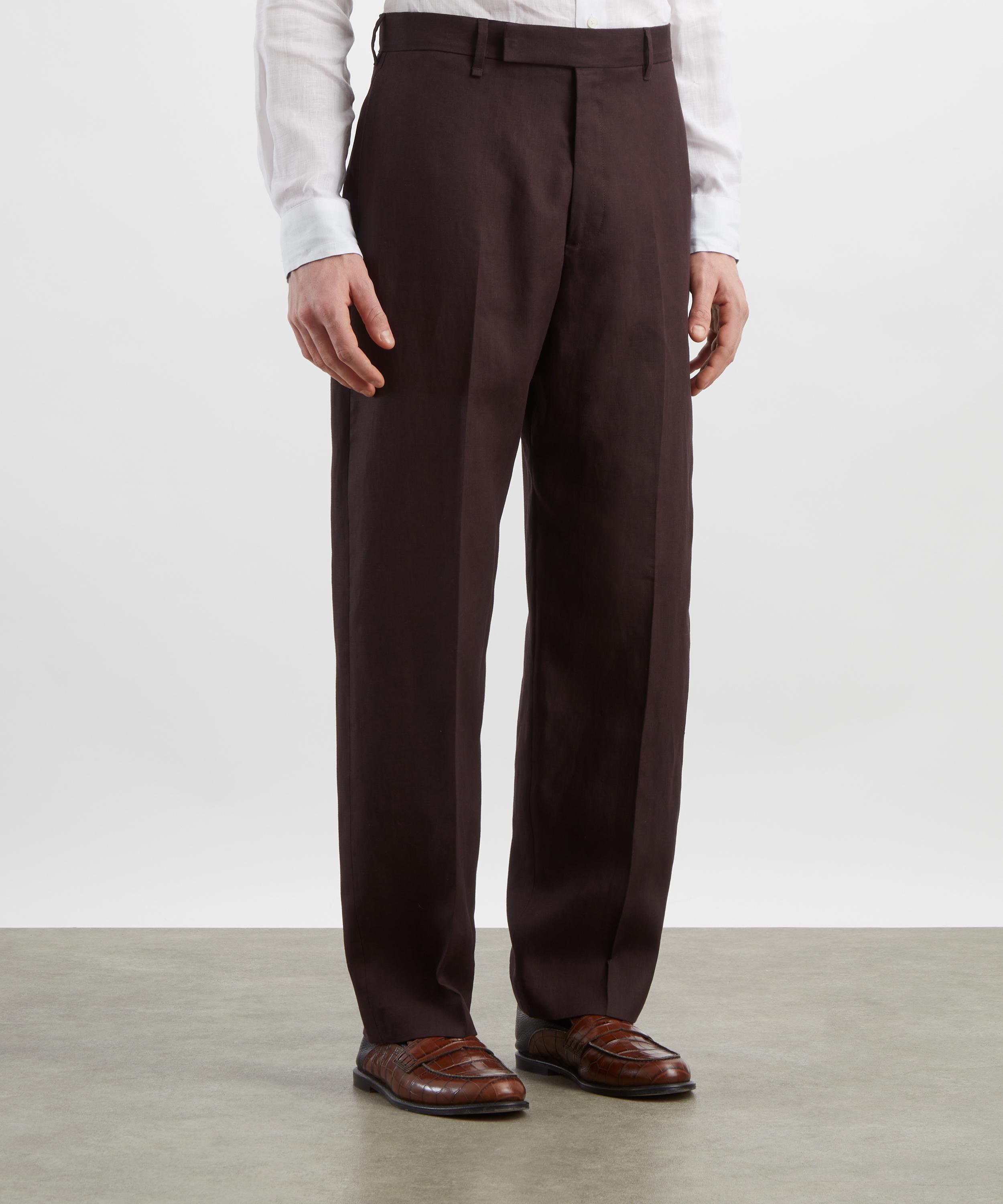 Paul Smith - Relaxed Tapered Linen Trousers image number 2