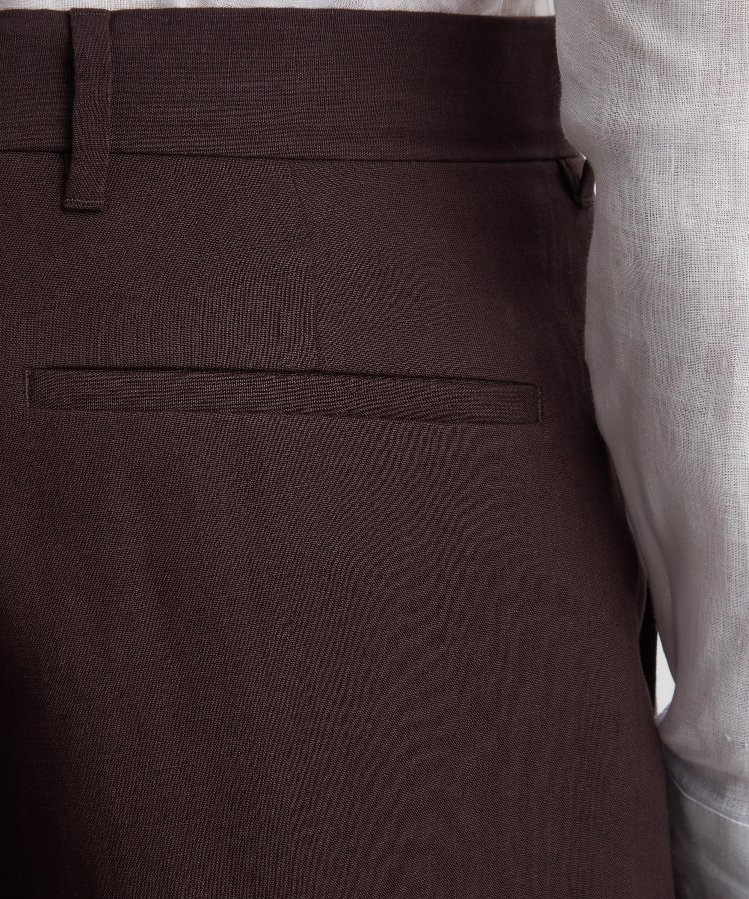 Paul Smith - Relaxed Tapered Linen Trousers image number 4