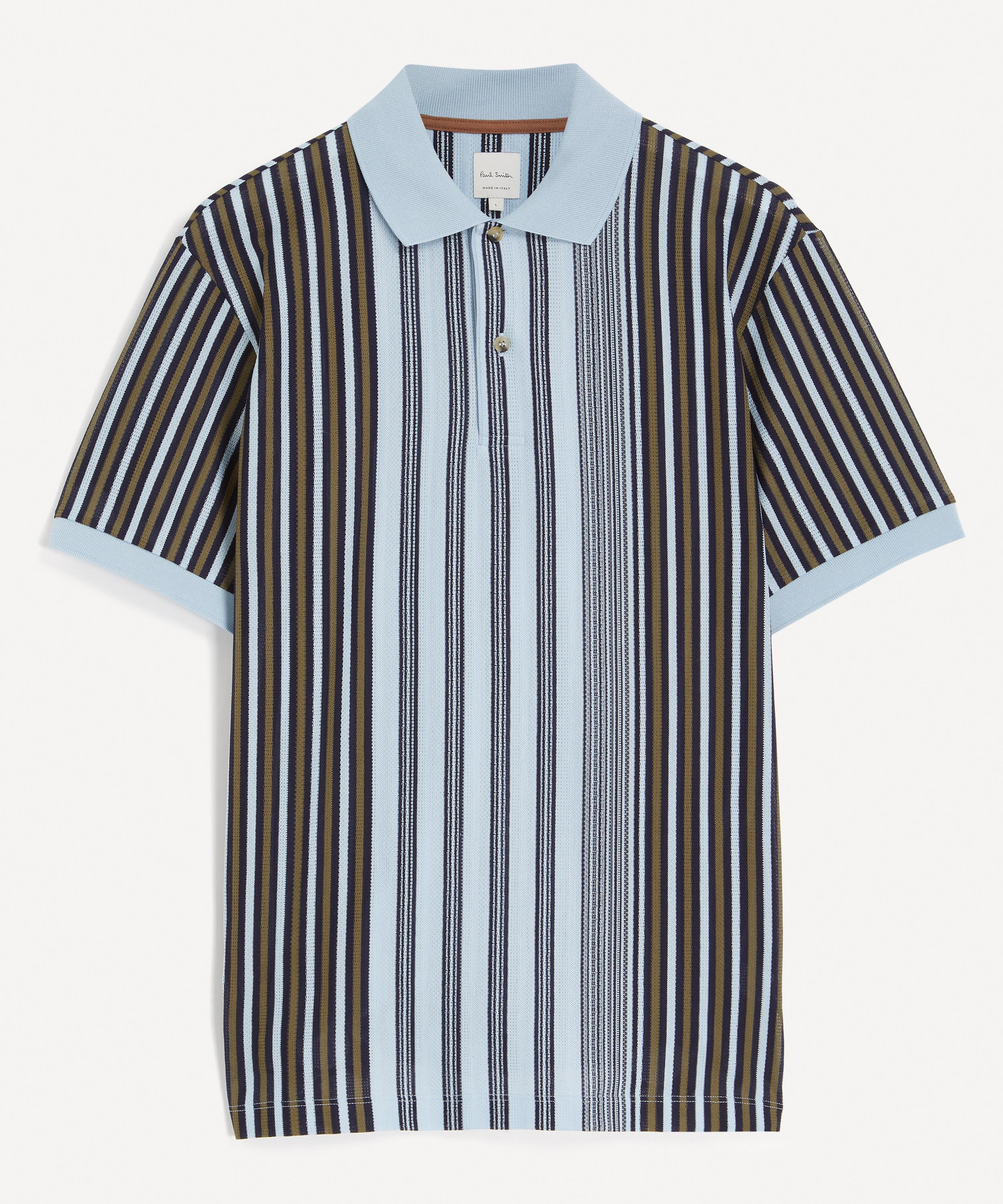 Paul Smith - Sky Blue Deck Stripe Polo Shirt