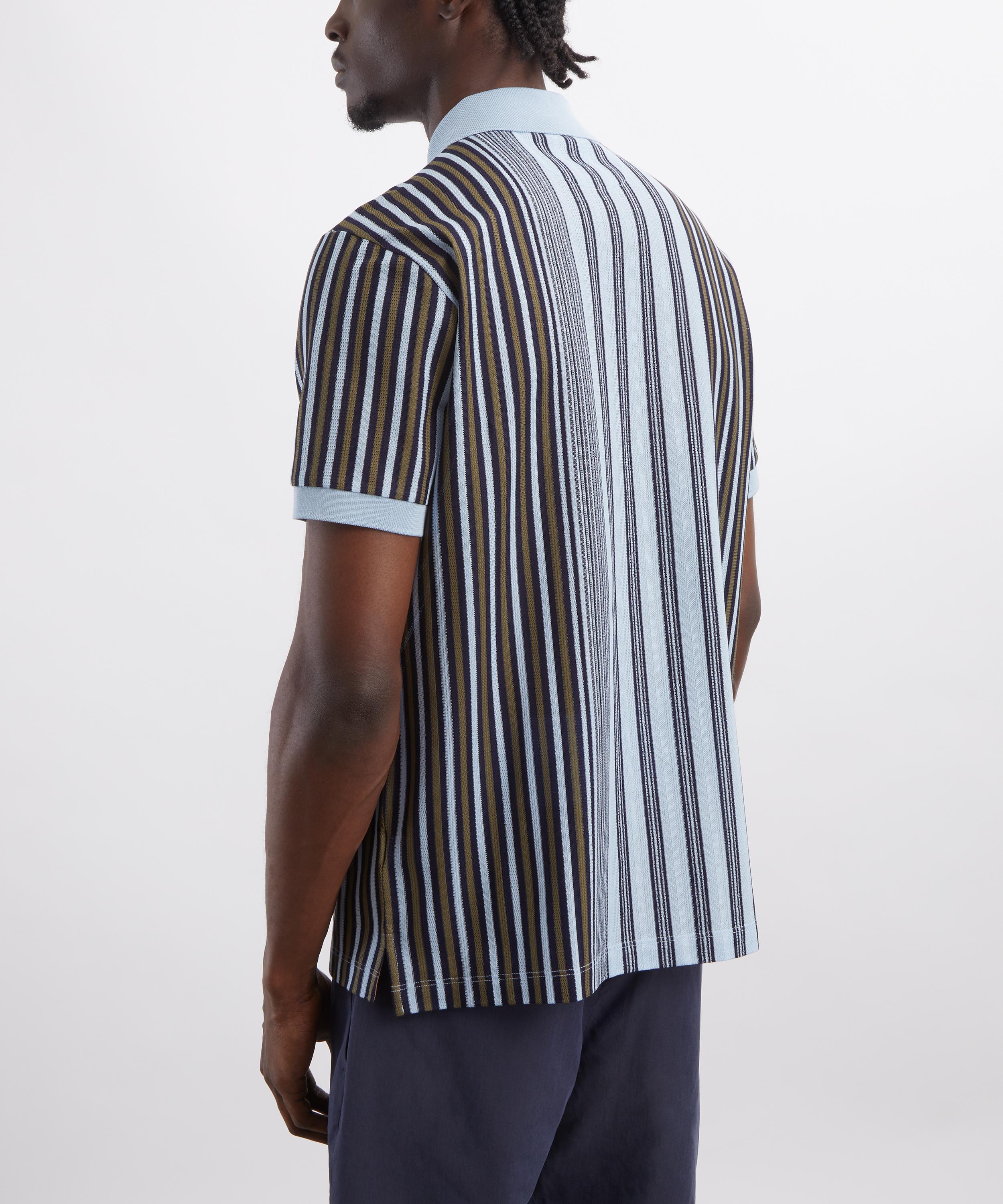 Paul Smith - Sky Blue Deck Stripe Polo Shirt image number 3