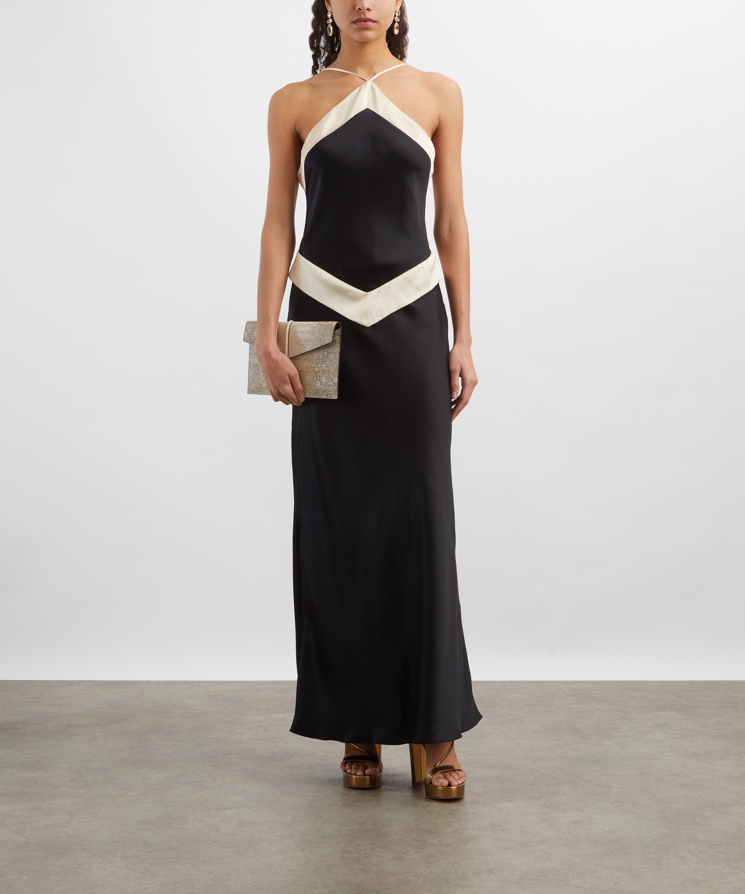 Reformation - Jillian Black Silk Dress image number 1