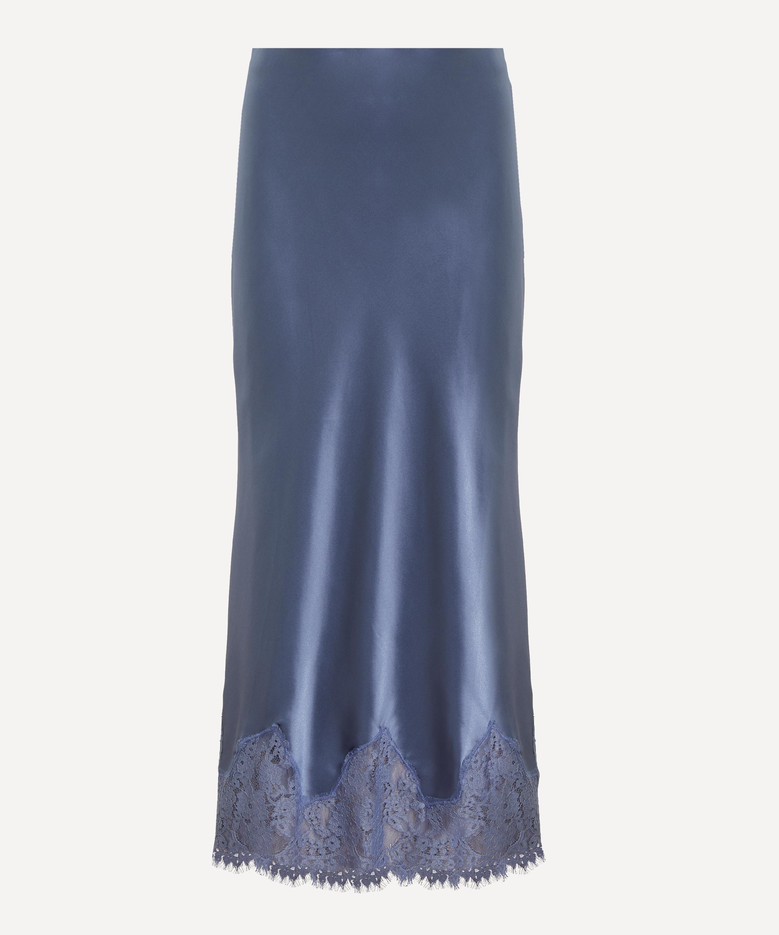 Reformation - Carolina Cornflower Silk Lace Skirt