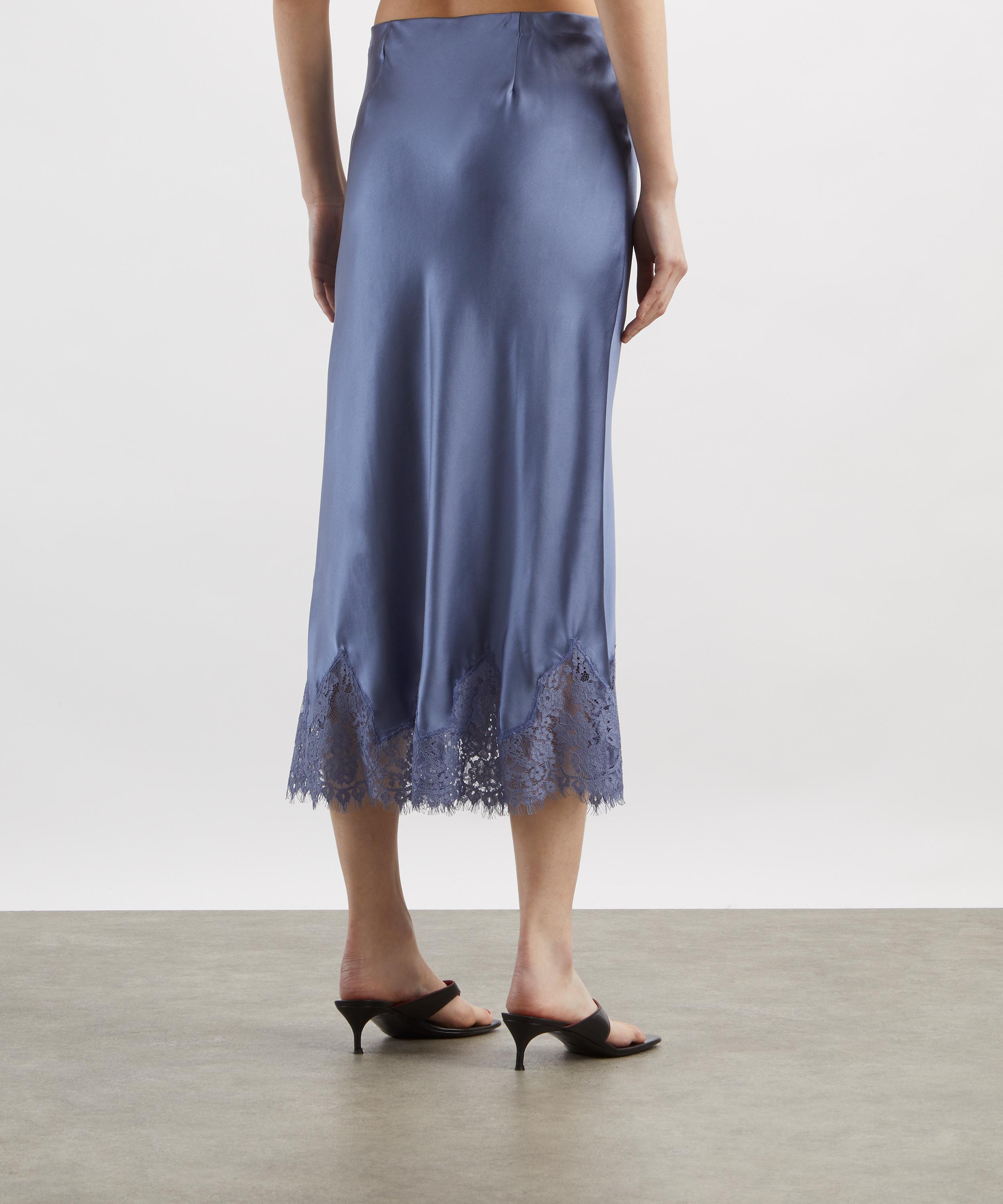 Reformation - Carolina Cornflower Silk Lace Skirt image number 3