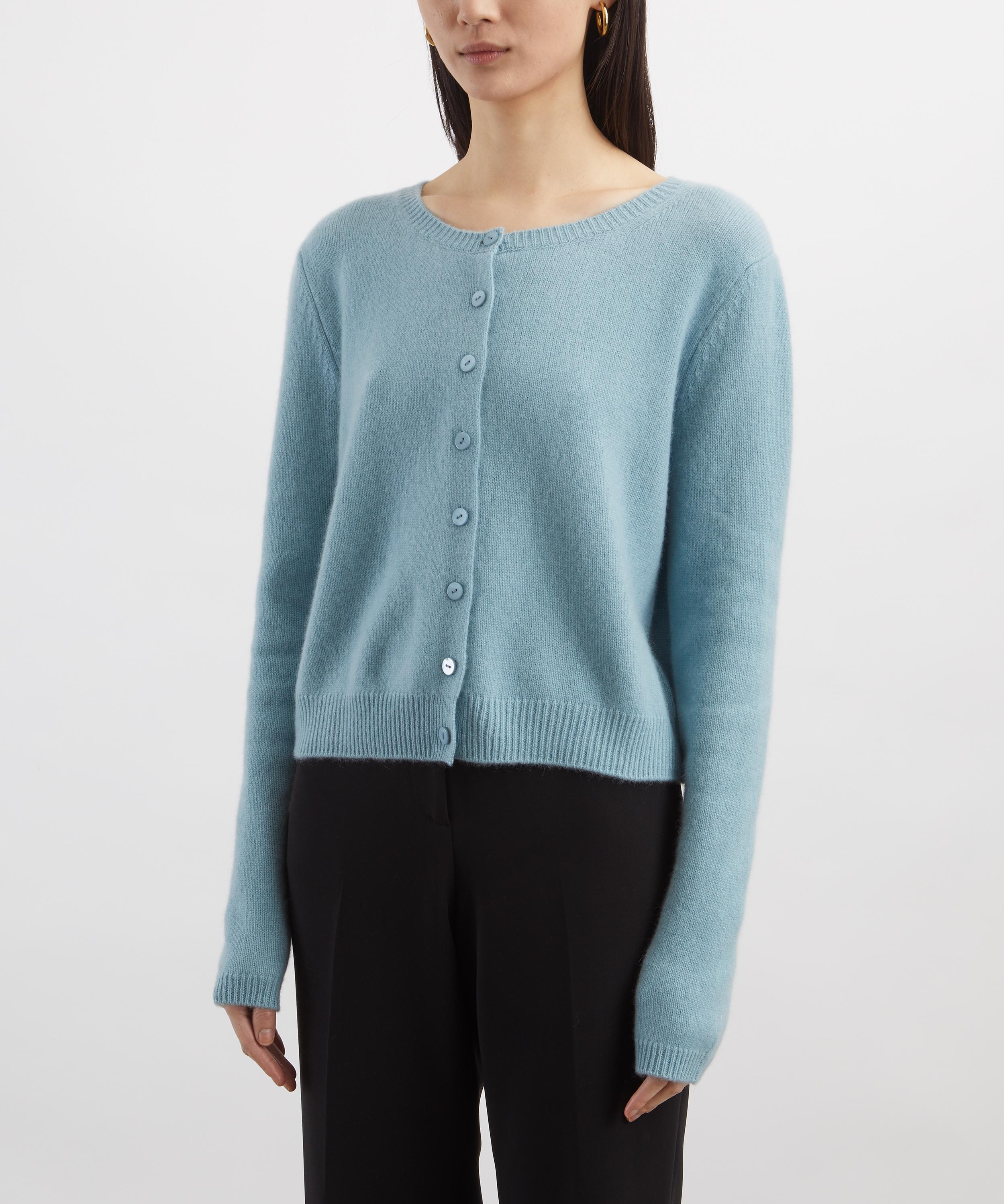 Reformation - Clara Turquoise Cashmere Cardigan&nbsp; image number 2