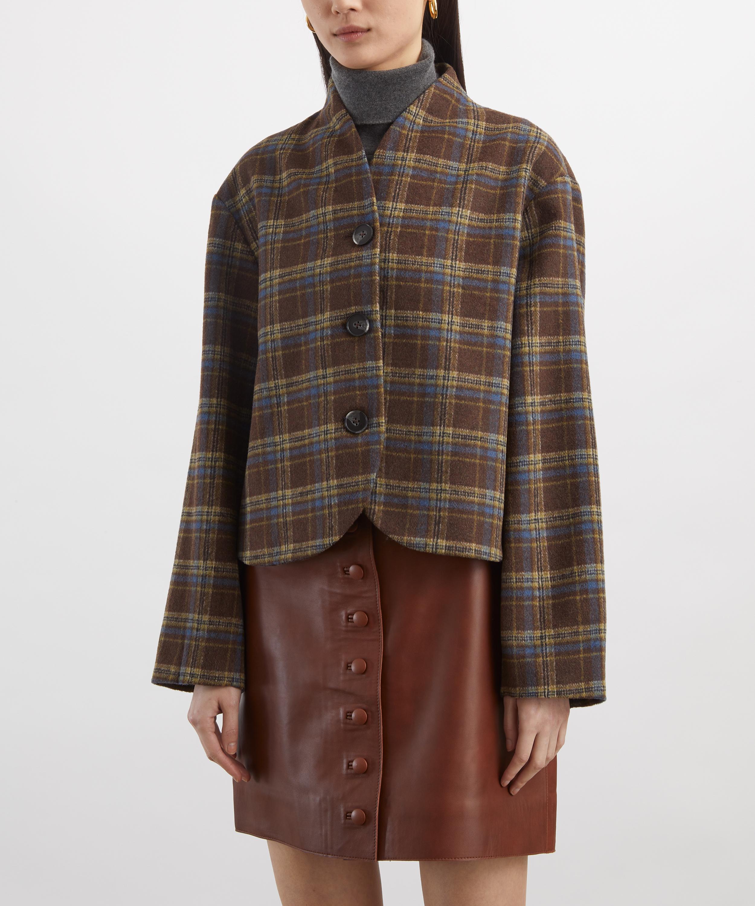 Reformation - Owen Brown Plaid Jacket image number 2