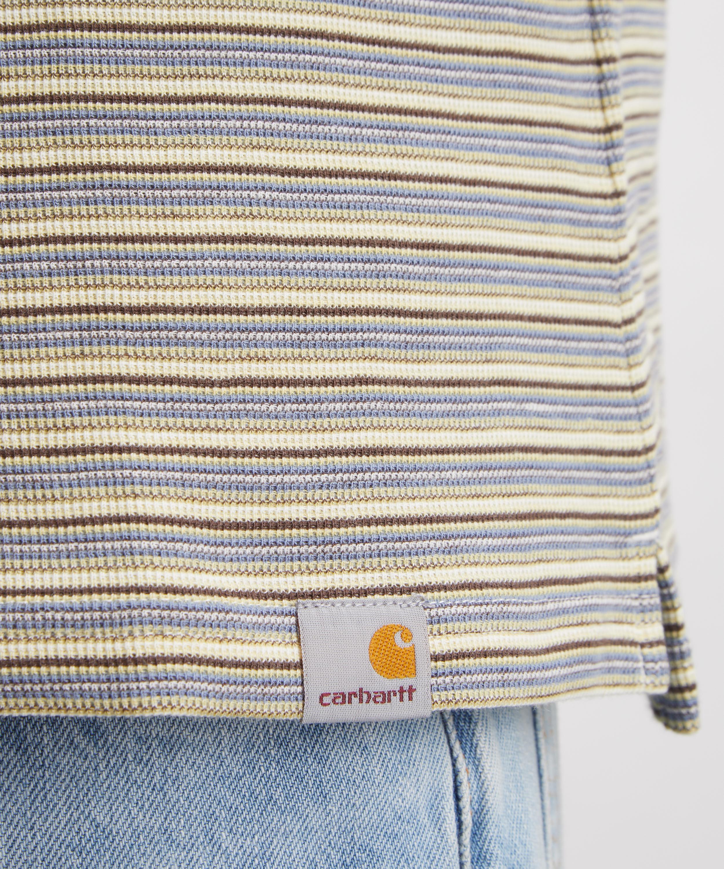 Carhartt WIP - Dion Striped Polo Shirt in Wax image number 4