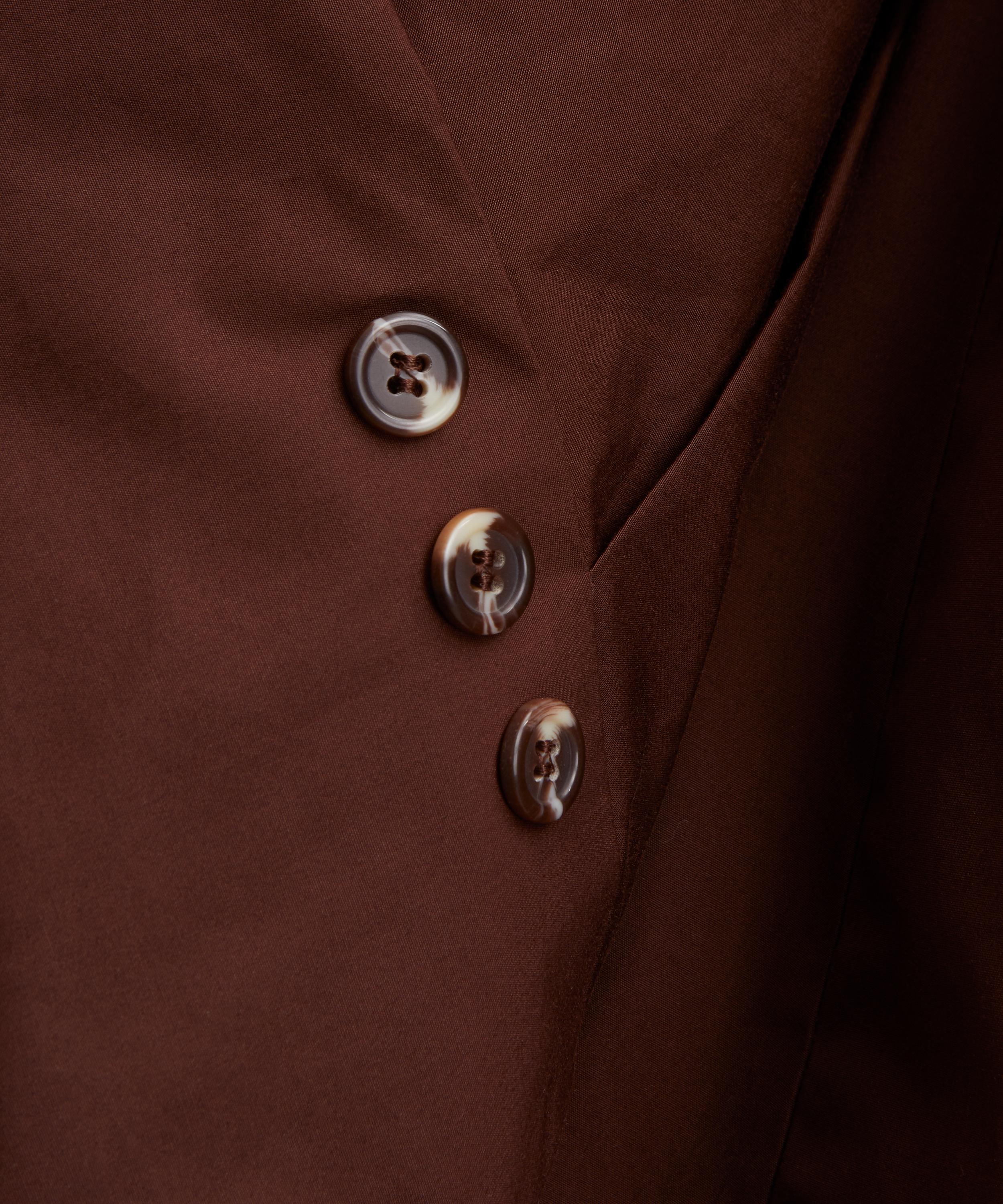 Tolu Coker - Brown Stand-Collar Shirt Dress image number 4