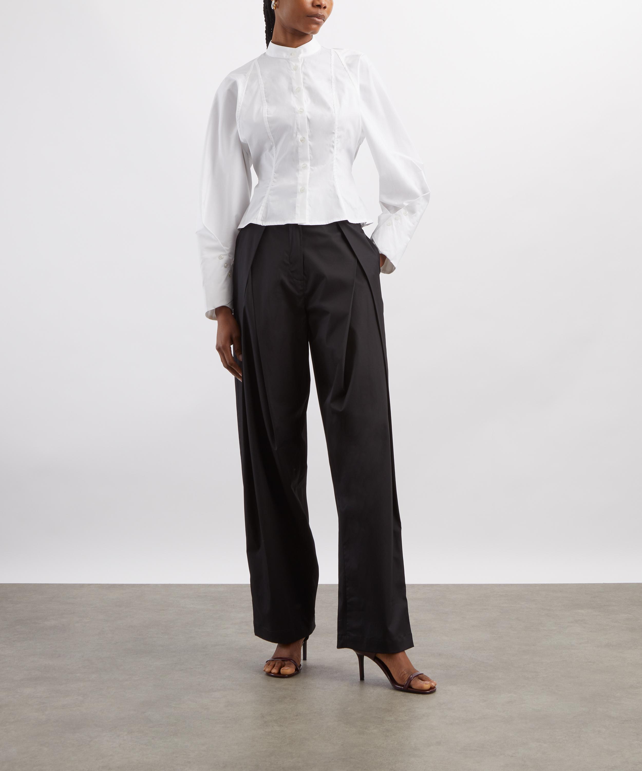 Tolu Coker - White Flared Shirt image number 1