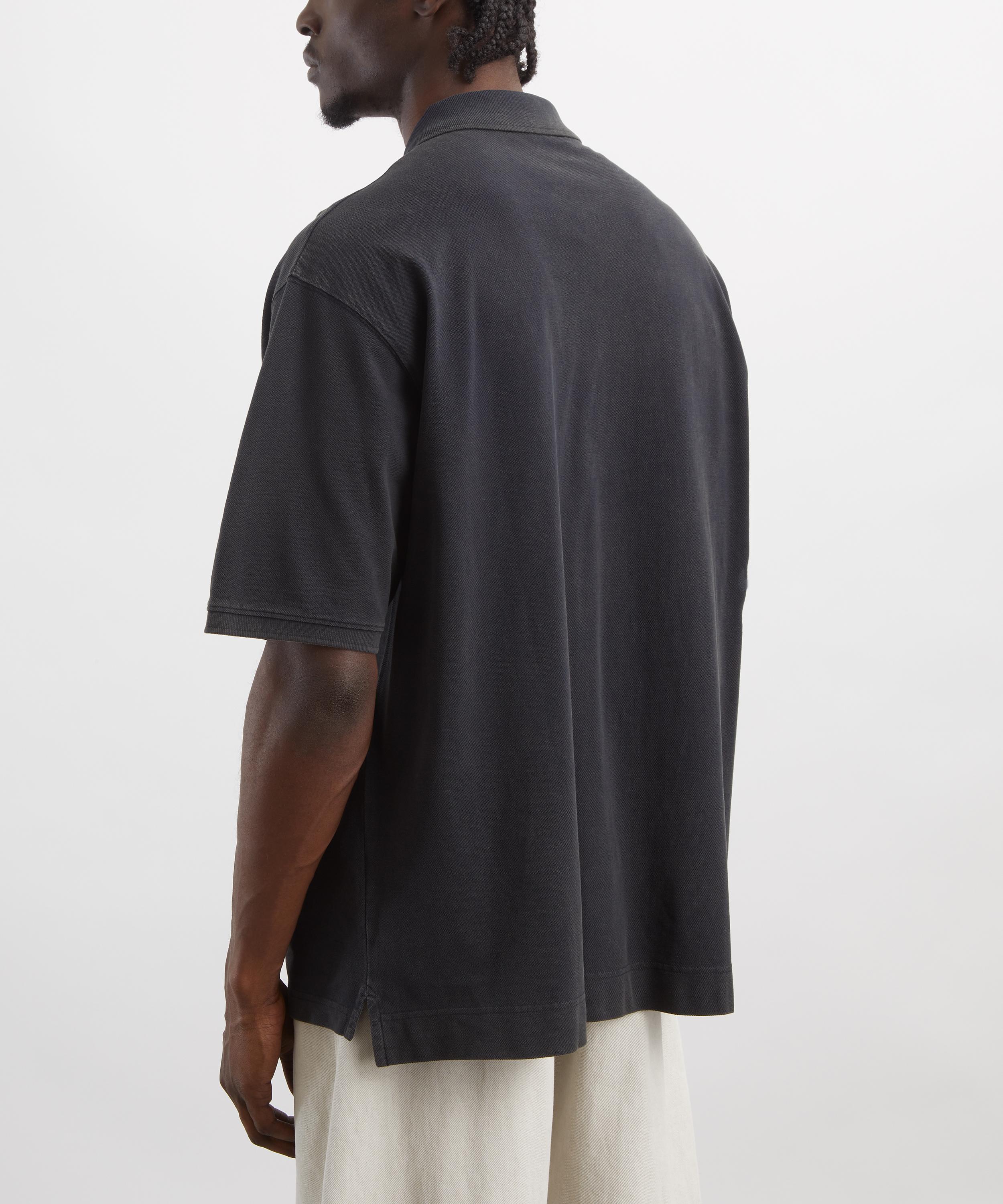 Acne Studios - Black Washed Logo Polo&nbsp; image number 3