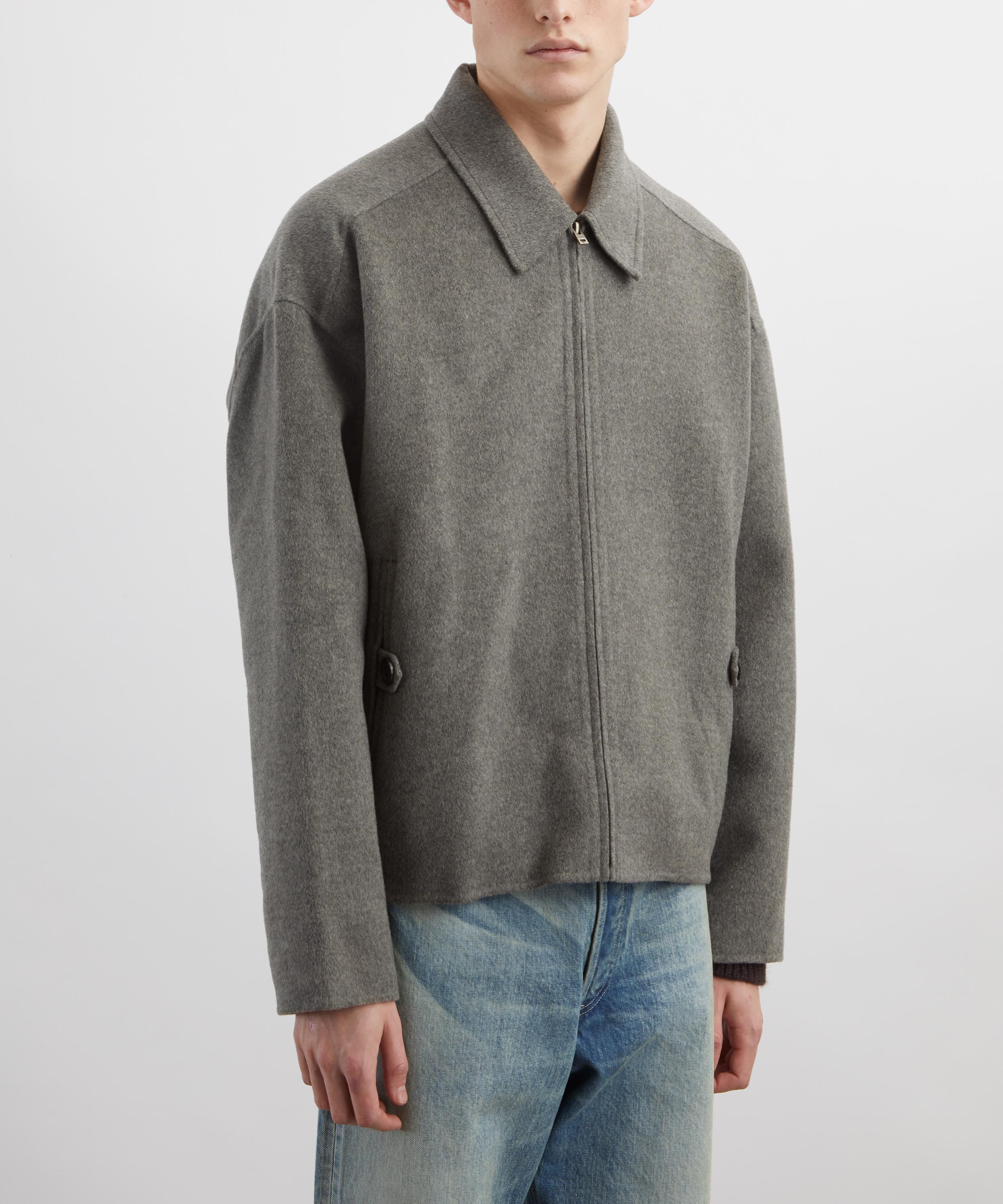Acne Studios - Vintage Grey Melange Cashmere Zip Jacket image number 2