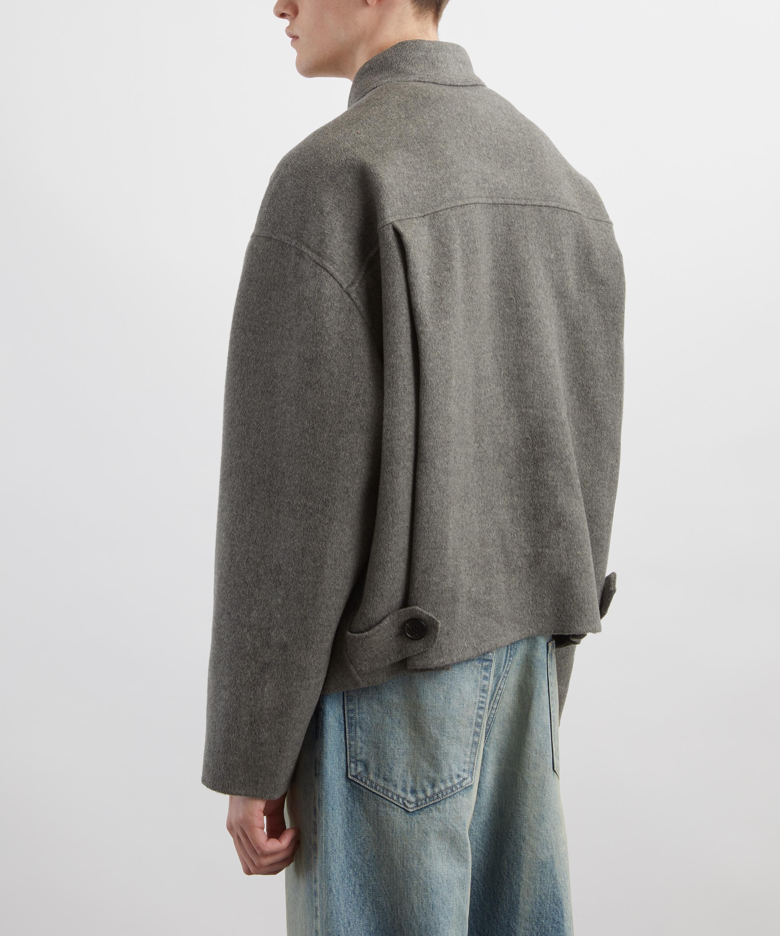 Acne Studios - Vintage Grey Melange Cashmere Zip Jacket image number 3