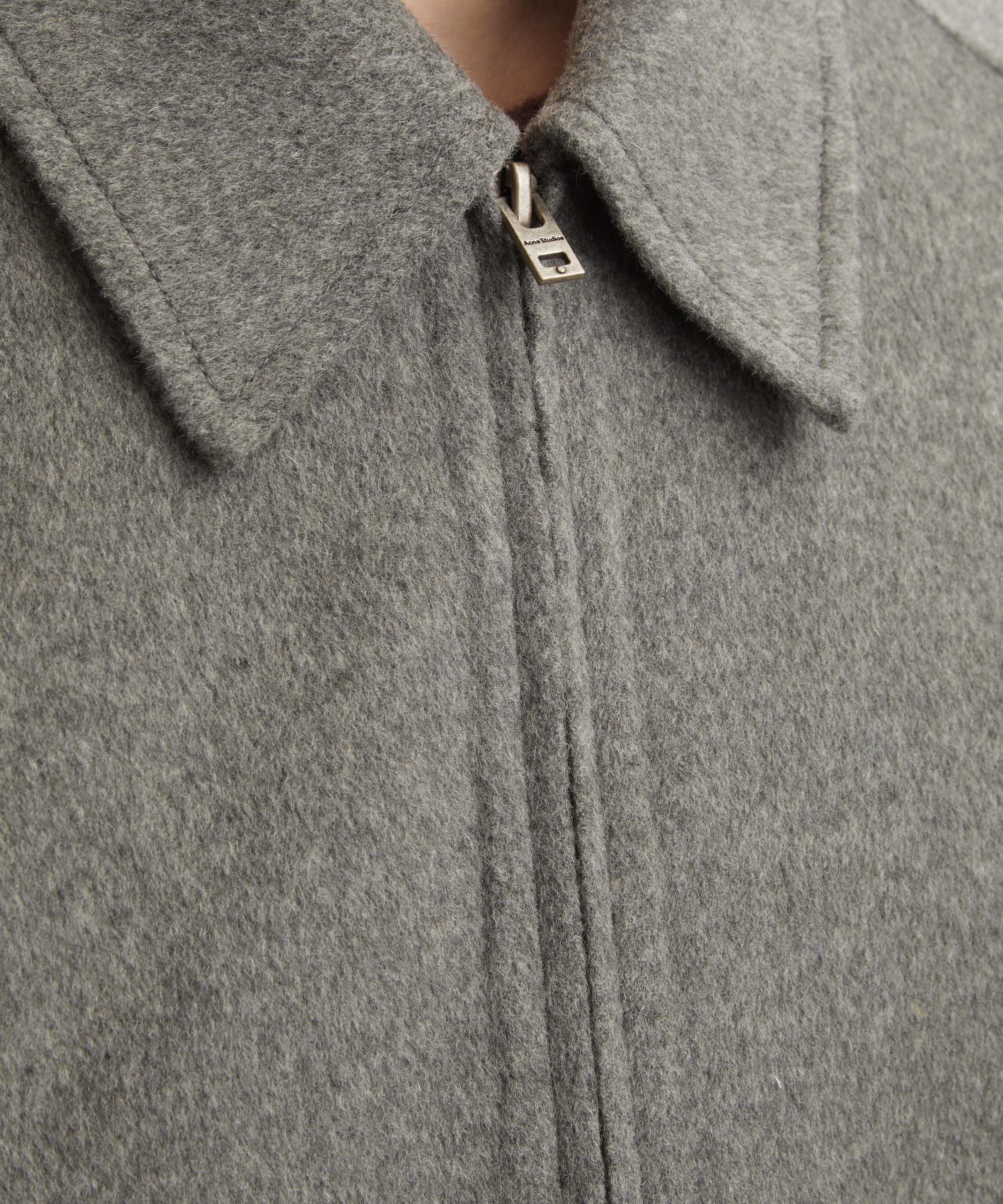 Acne Studios - Vintage Grey Melange Cashmere Zip Jacket image number 4