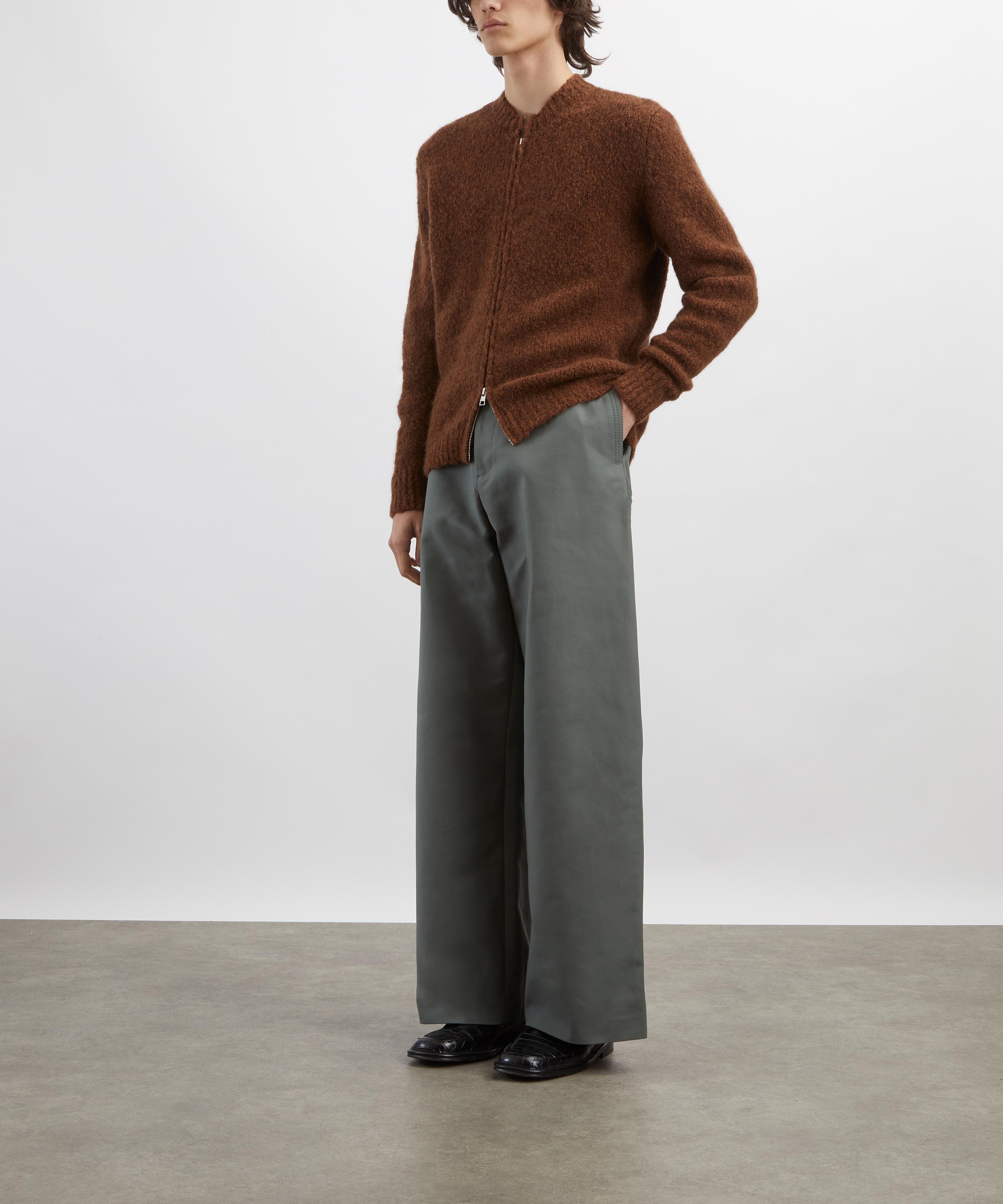 Acne Studios - Stone Grey Satin Trousers&nbsp; image number 1