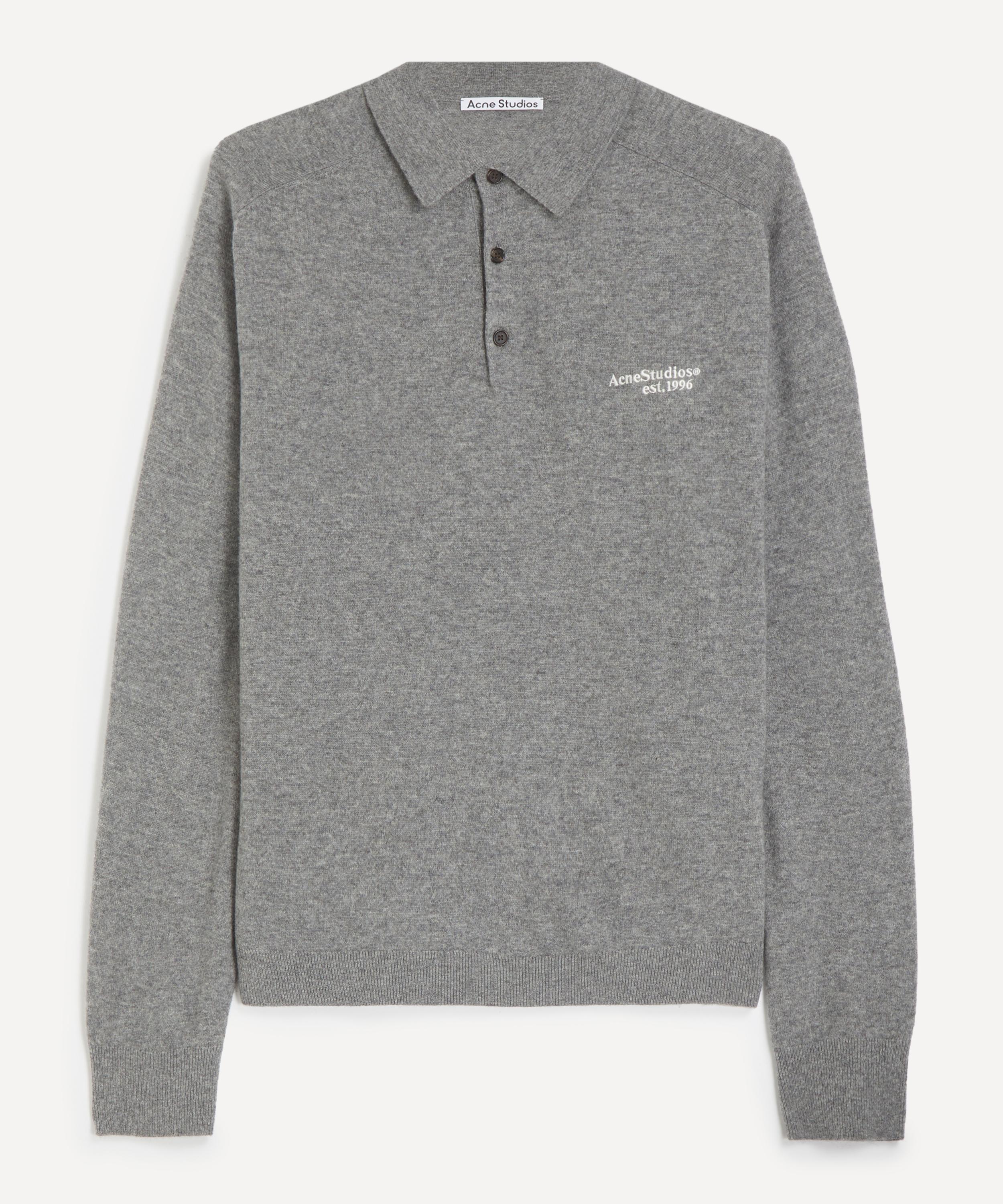 Acne Studios - Dark Grey Knit Polo&nbsp;